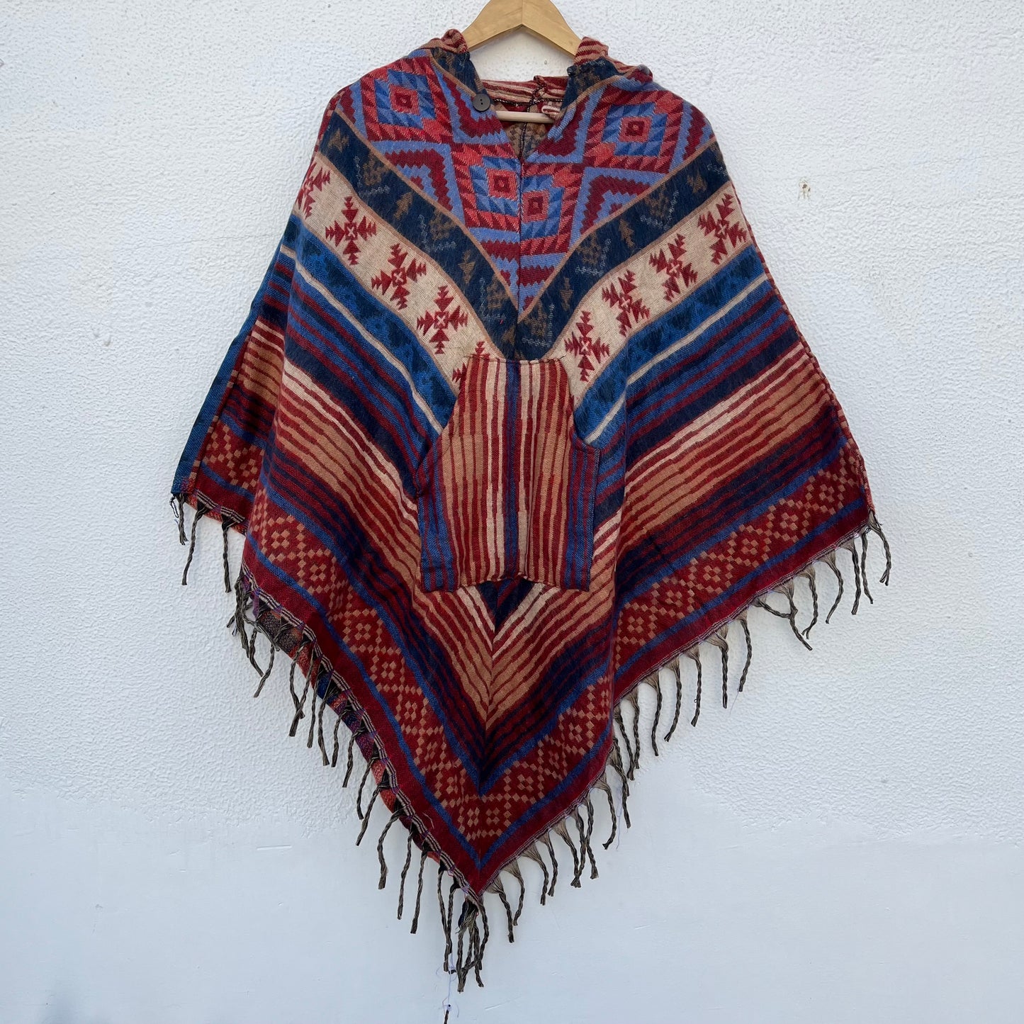 Pahadi Printed Poncho With Hood