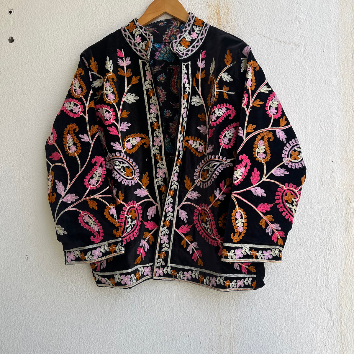 Jaipuri Thread Velvet Jacket