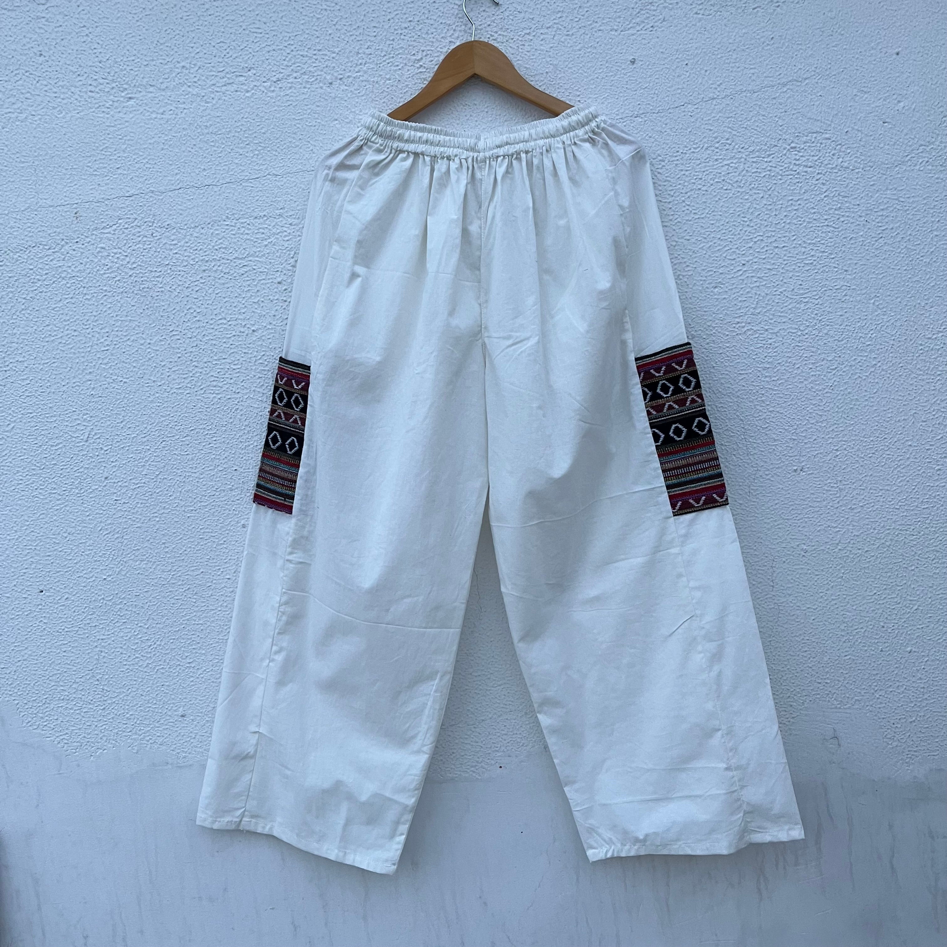Pahadi Boho Pants - Cream