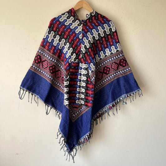 Pahadi Printed Poncho With Hood