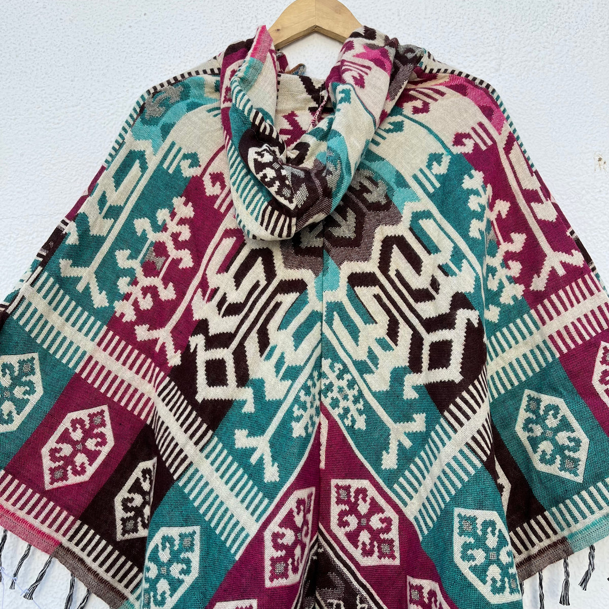 Pahadi Printed Poncho With Hood