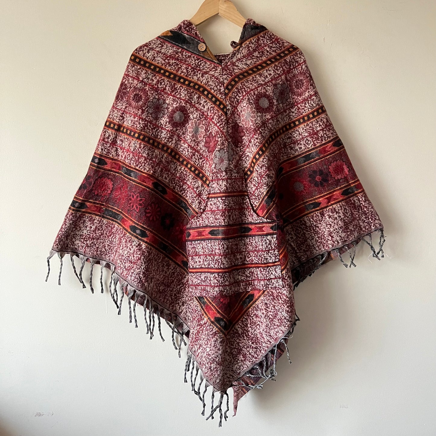 Pahadi Printed Poncho With Hood