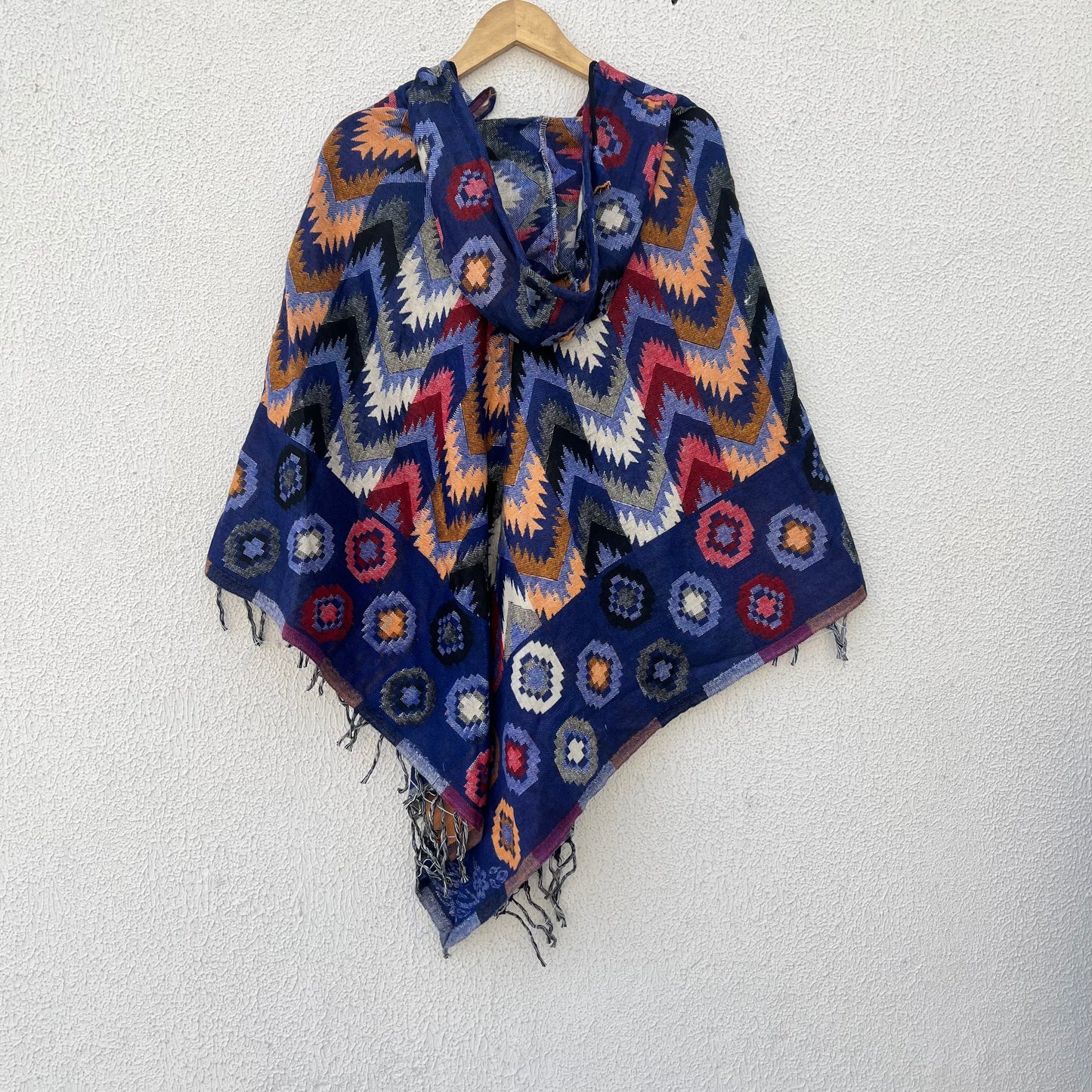 Pahadi Printed Poncho With Hood