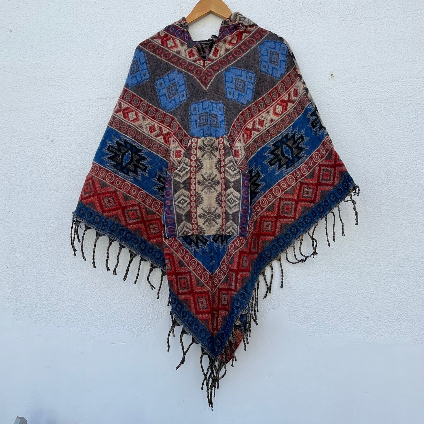 Pahadi Printed Poncho With Hood
