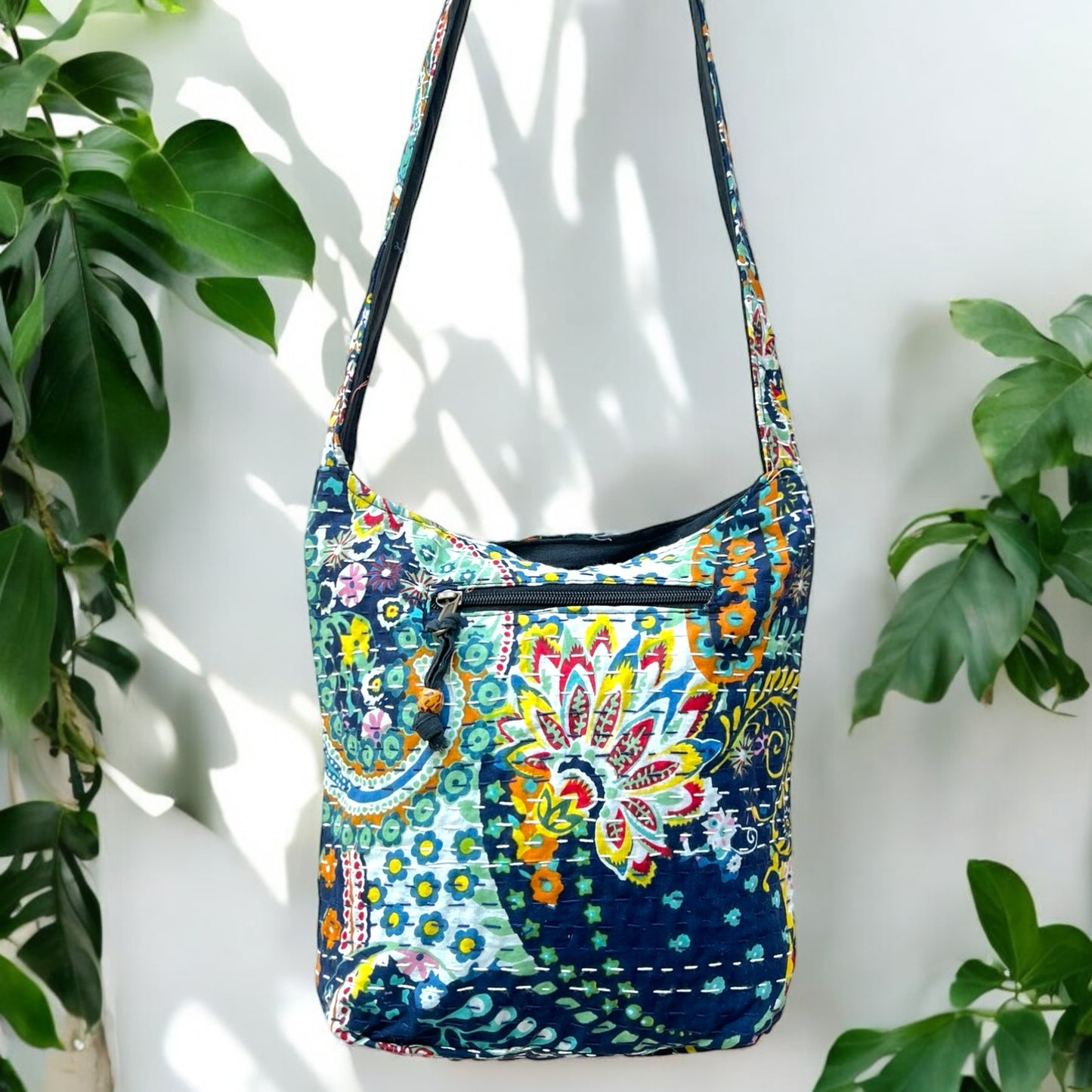 Small Kantha Jhola - Blue