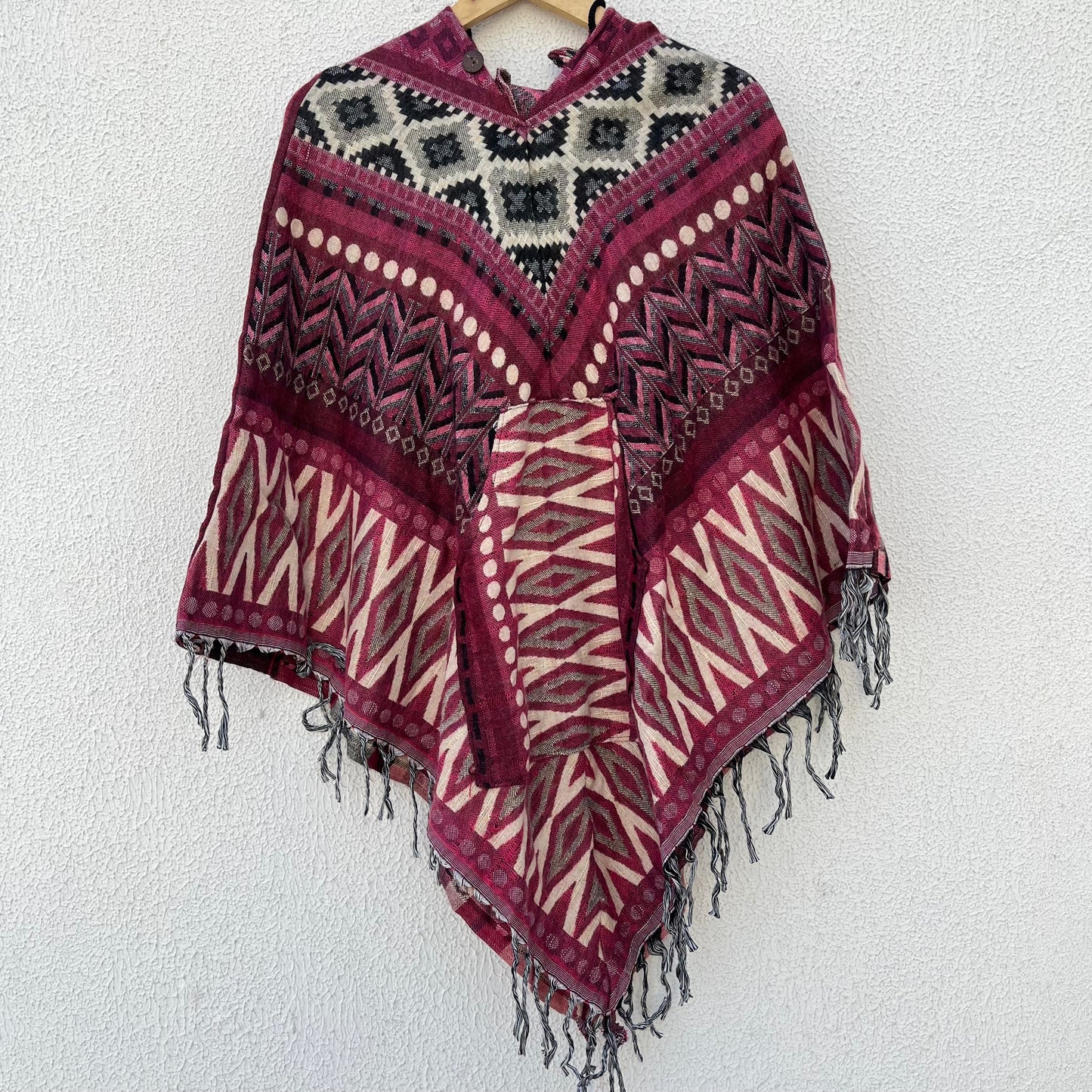 Pahadi Printed Poncho With Hood