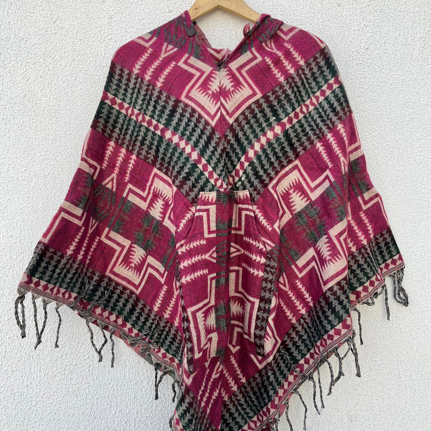 Pahadi Printed Poncho With Hood