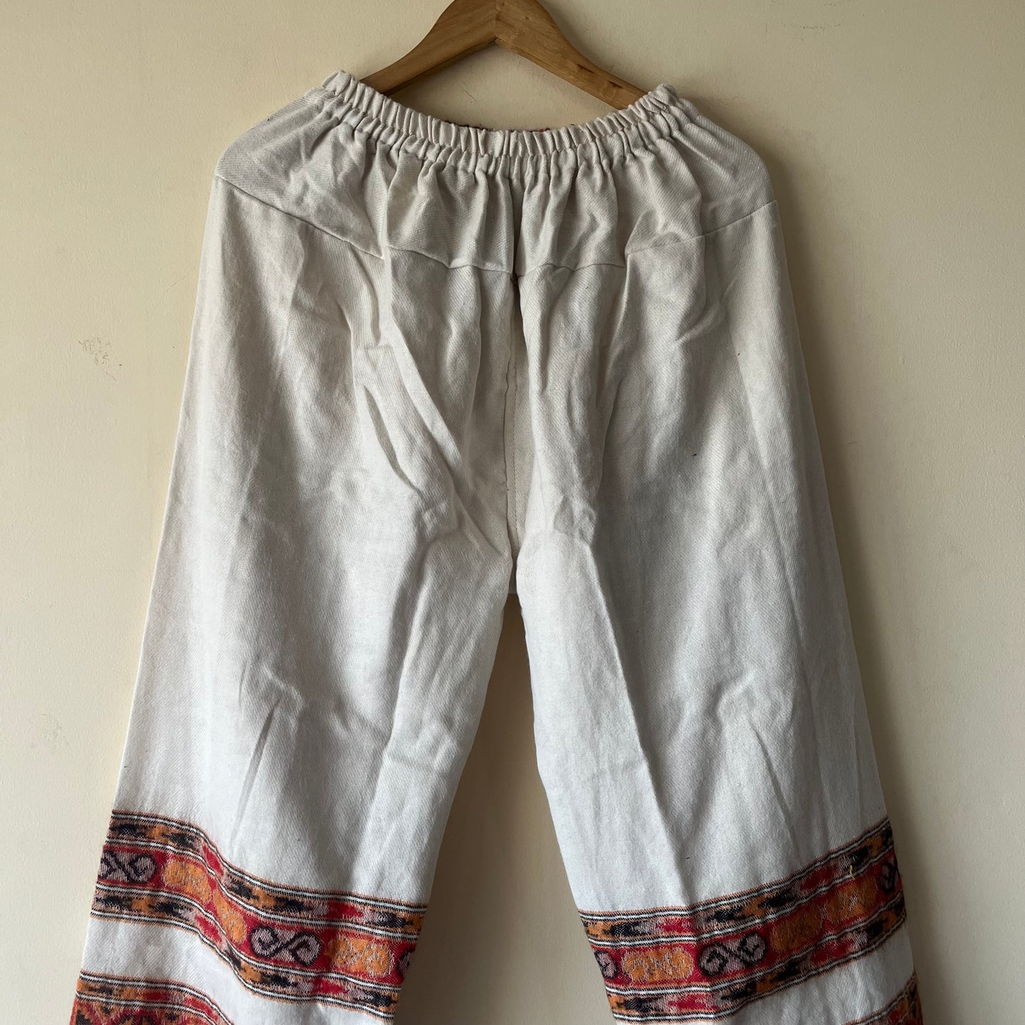 Woollen Kullu 3 Patti Pants- White