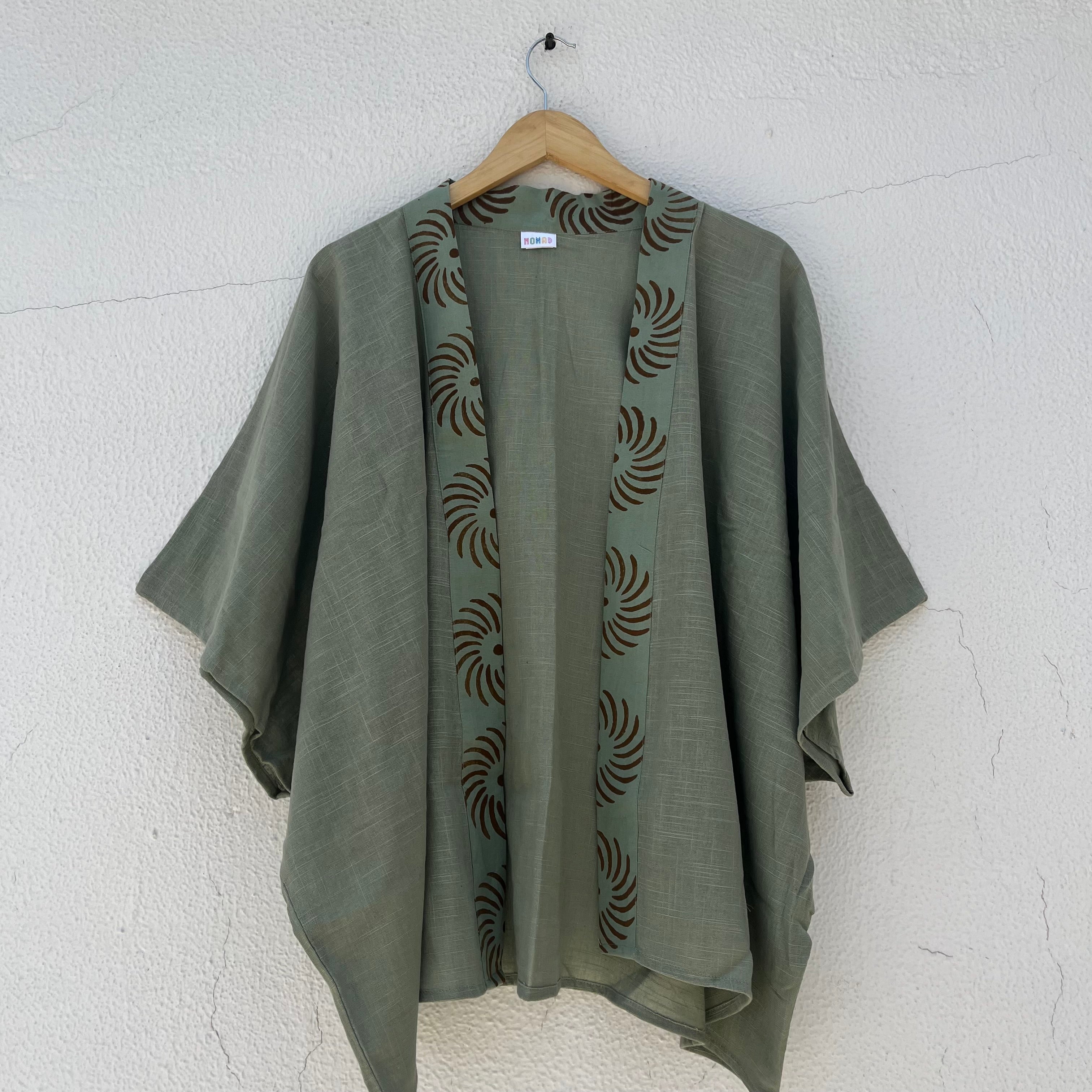 Arika Cotton Shrug- Sage Green