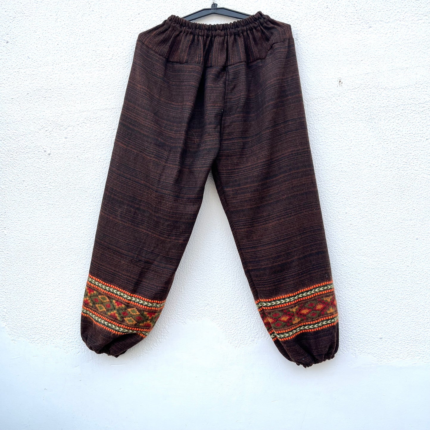 Combo Set - Kullu Poncho + Woollen Pants (Brown)