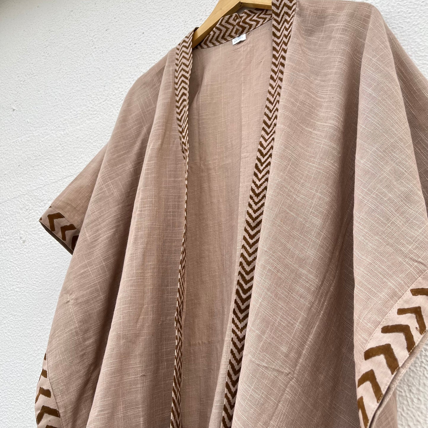 Karwaan Kaftan Cotton Shrug - Light Sand