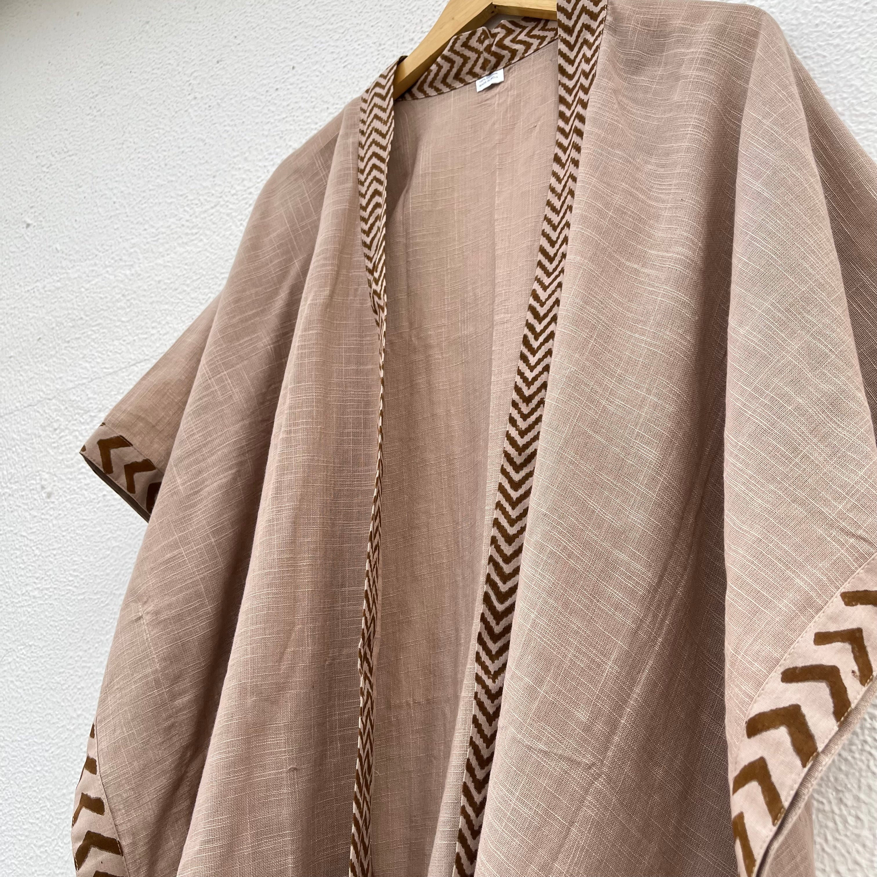 Karwaan Kaftan Cotton Shrug - Light Sand
