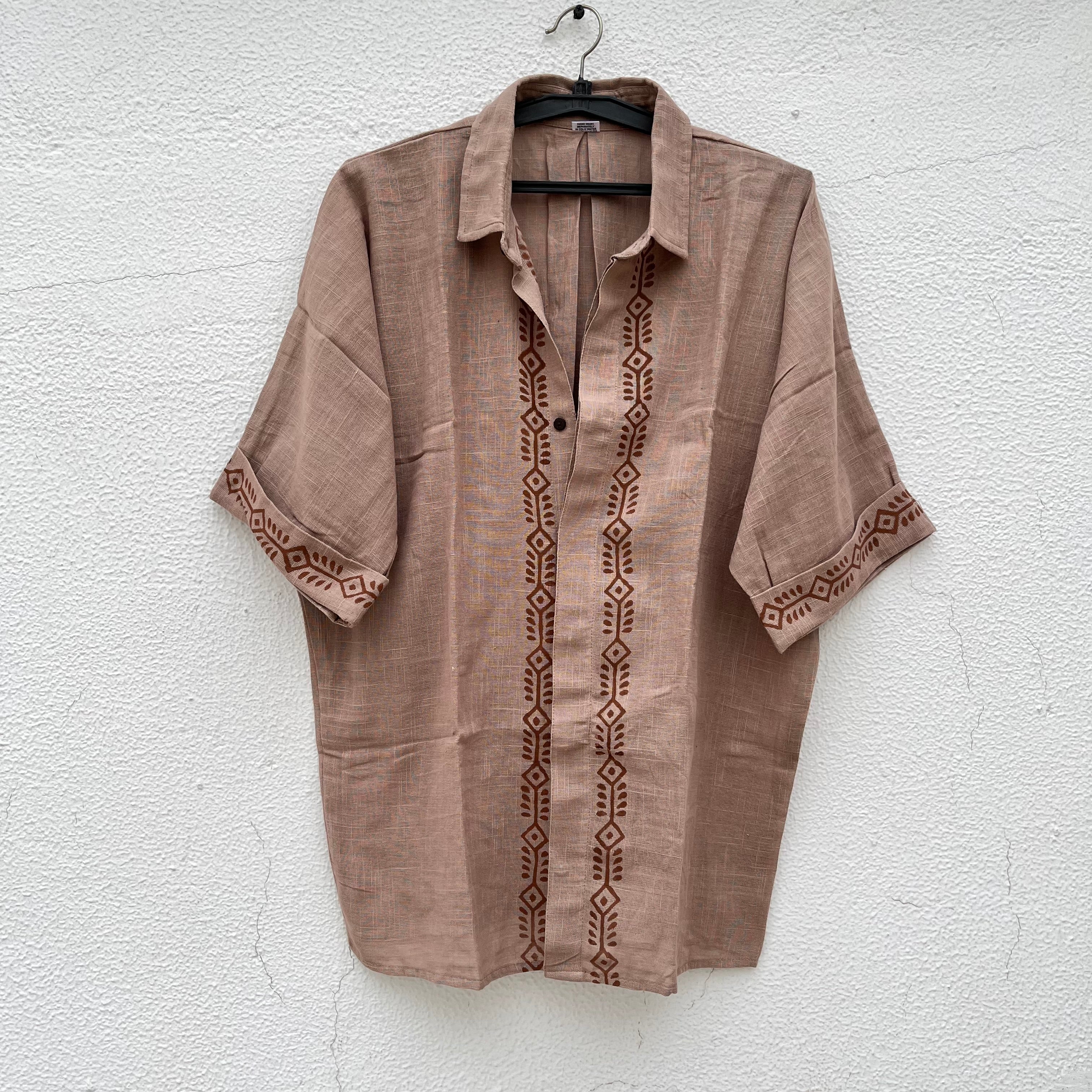 Rahgir Cotton Oversize Shirt 2.0 - Beige