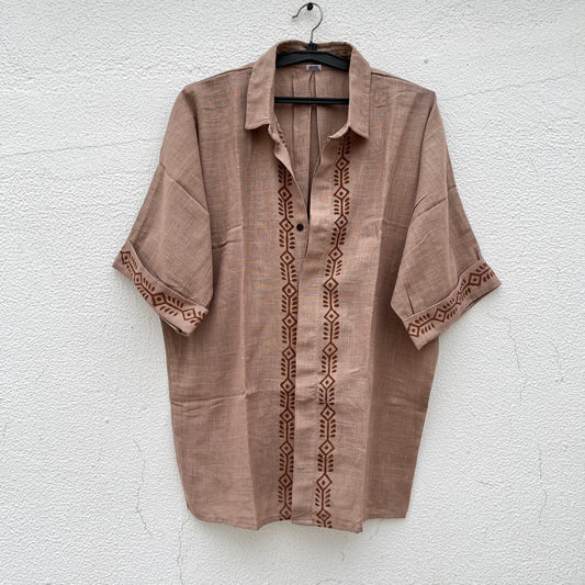 Rahgir Cotton Unisex Shirt 2.0 - Beige