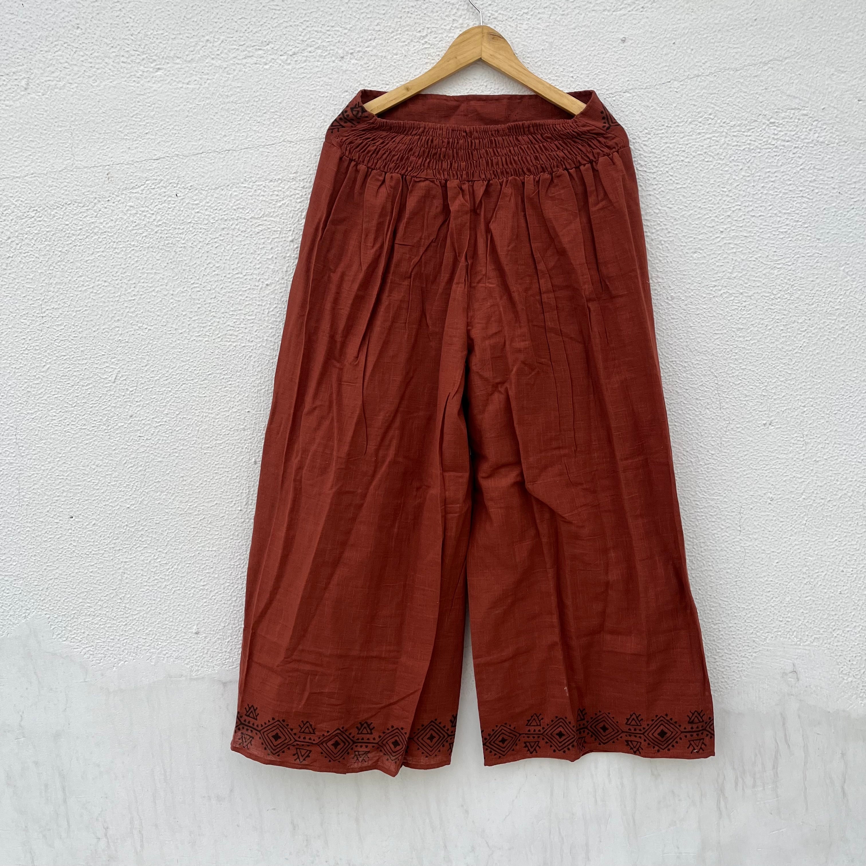 Mastani Cotton Pant- Rust Orange