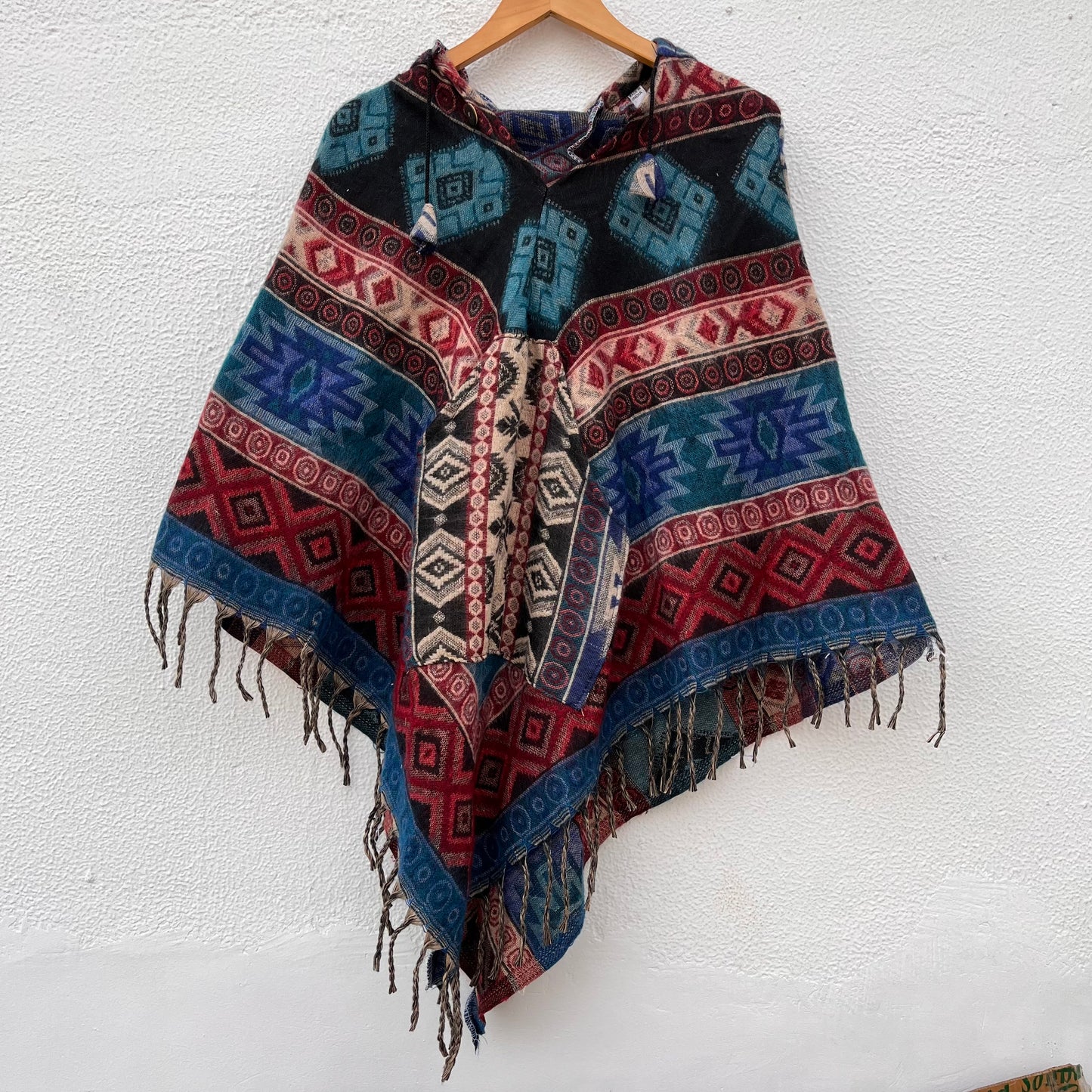 Pahadi Printed Poncho With Hood