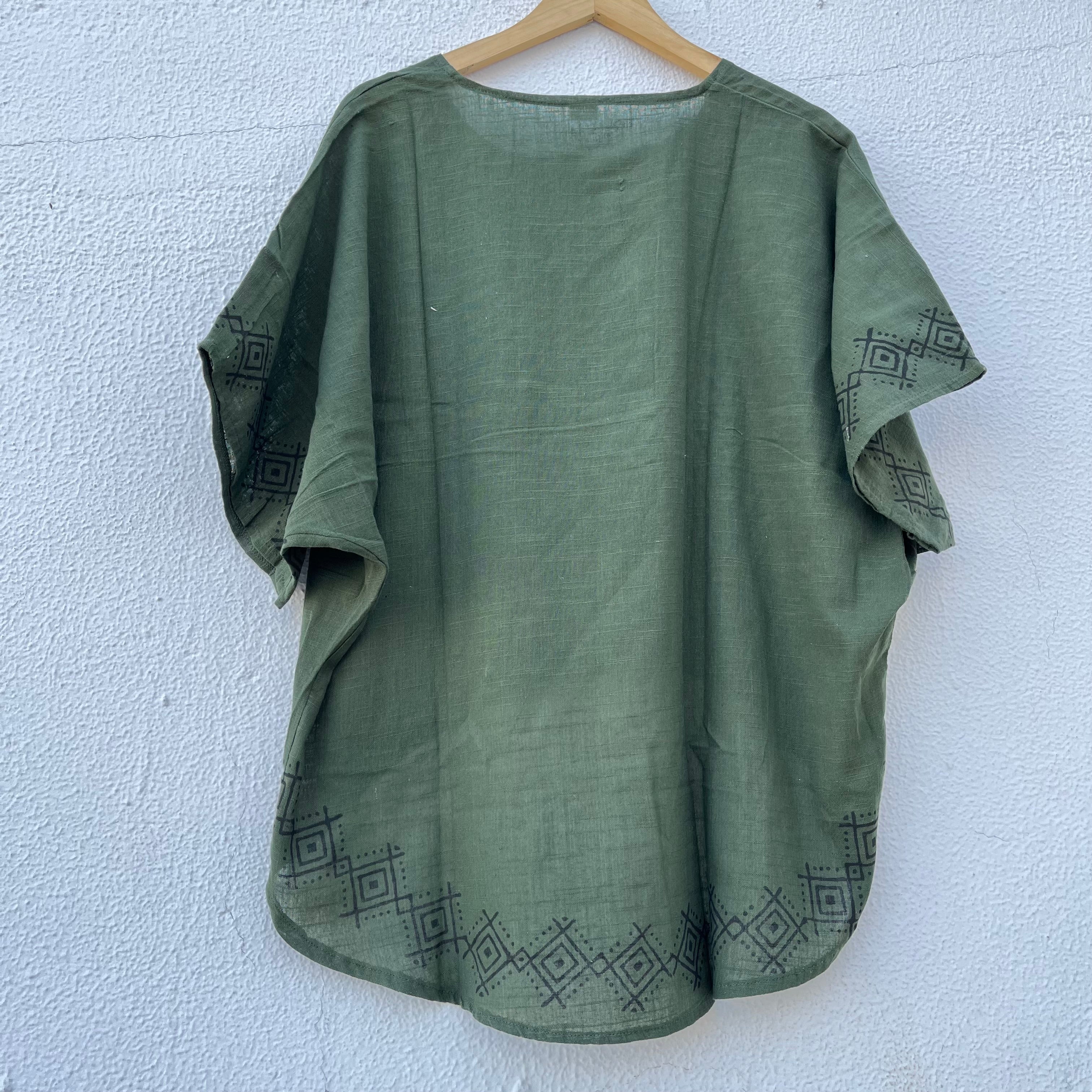 Aawara Cotton Top- Forest Green