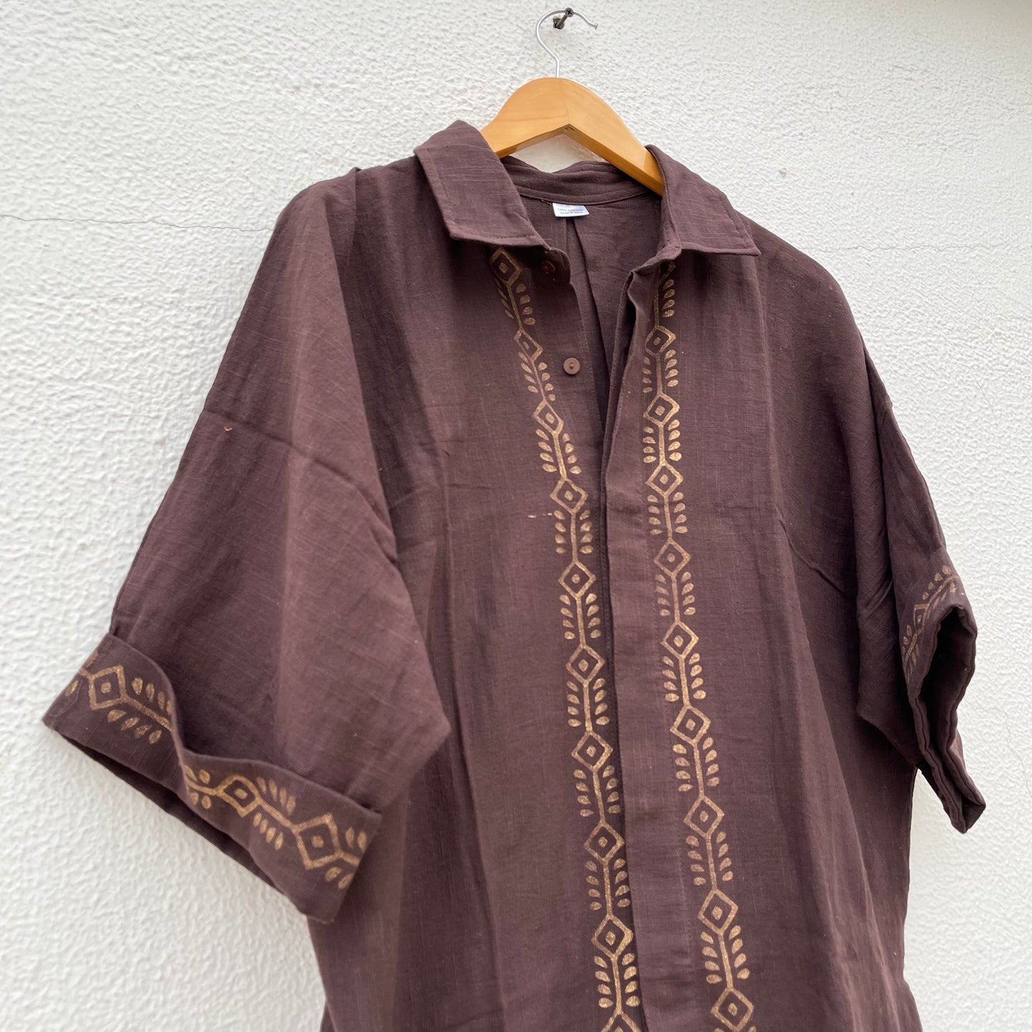 Rahgir Cotton Unisex Shirt 2.0 - Brown