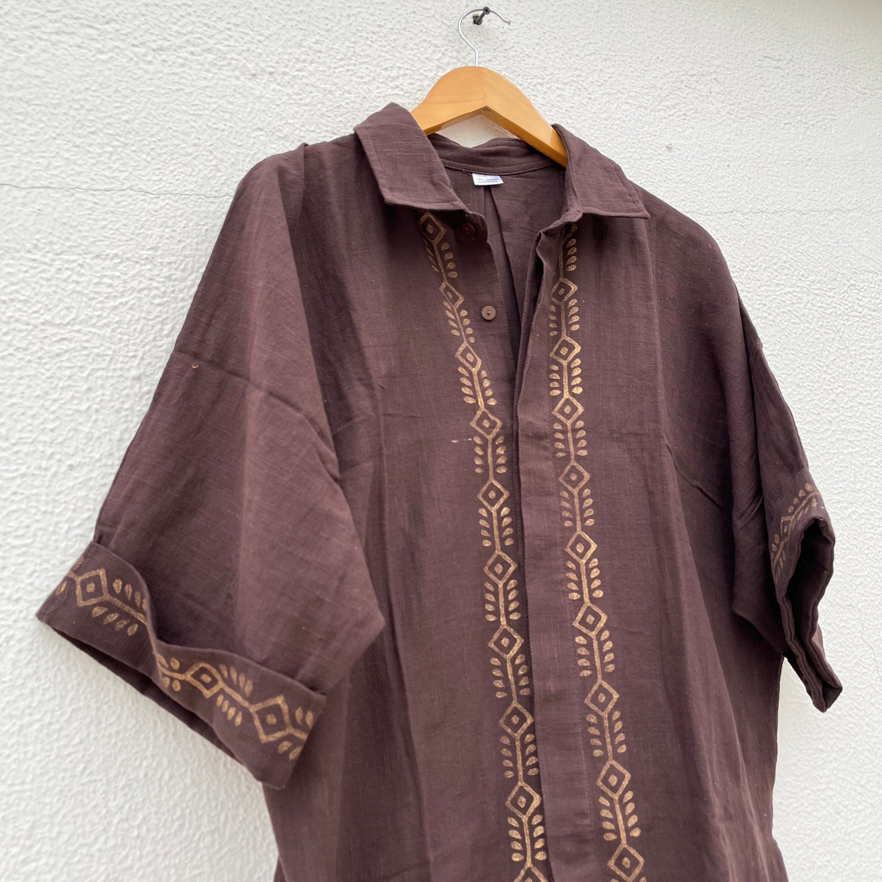 Rahgir Cotton Oversize Shirt 2.0 - Brown