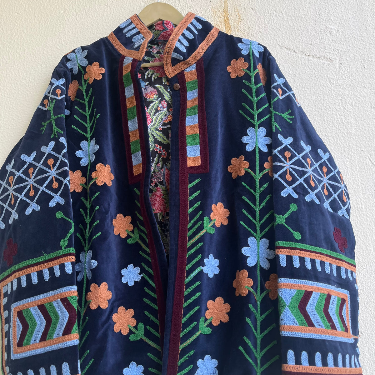 Jaipuri Thread Velvet Jacket