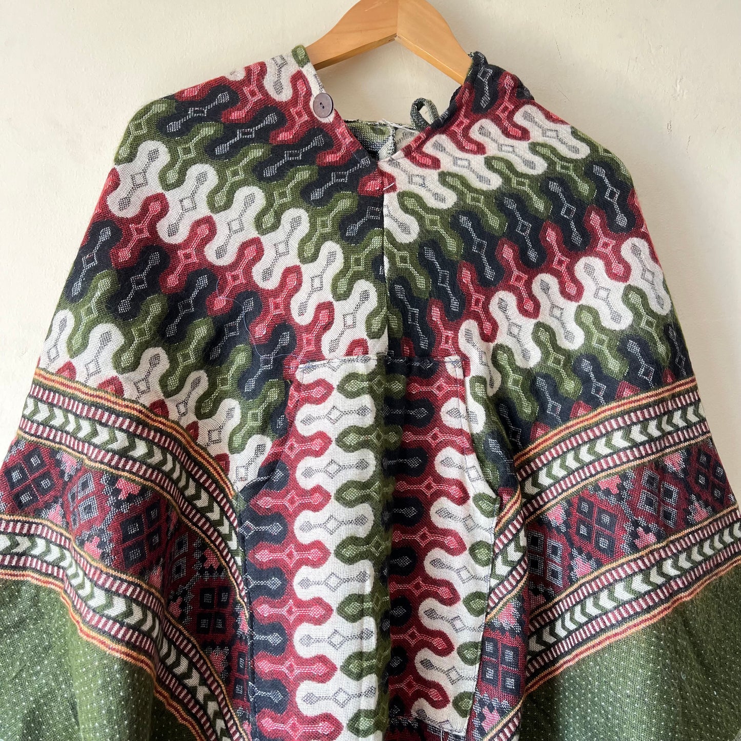 Pahadi Printed Poncho With Hood