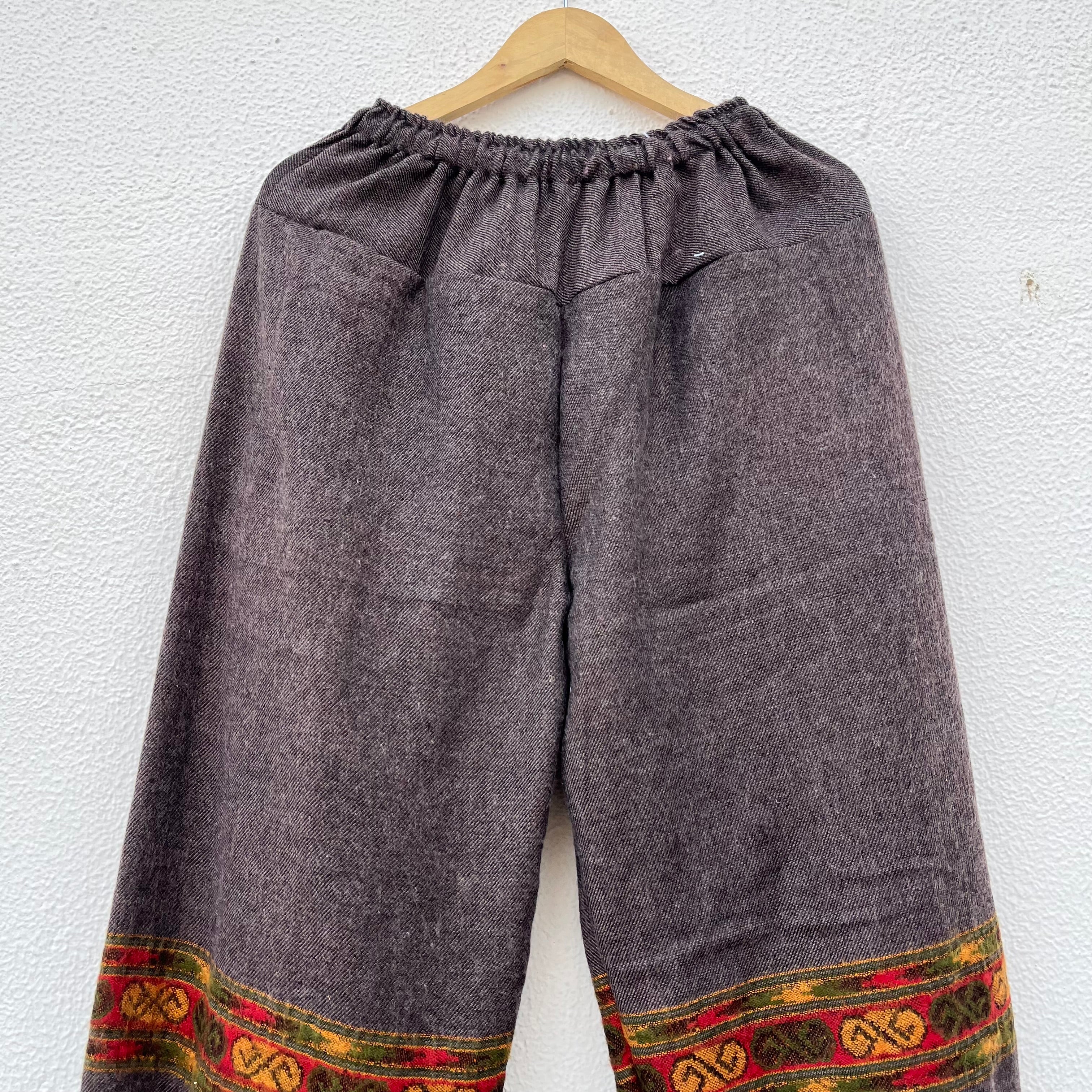 Woollen Kullu 3 Patti Pants- Purple