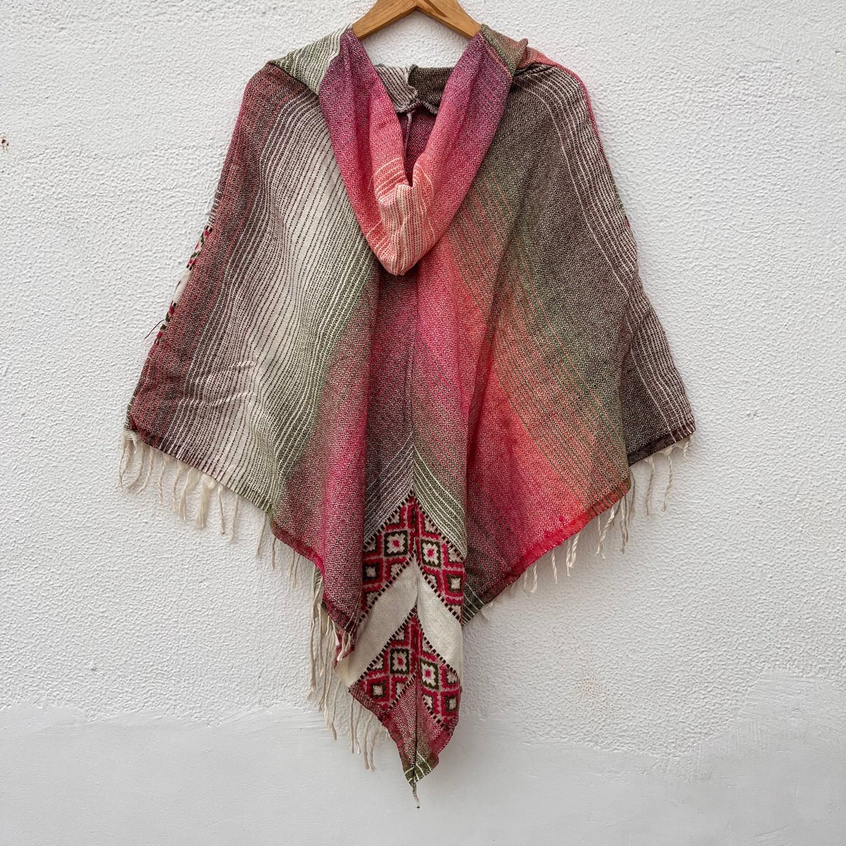 Pahadi Printed Poncho With Hood