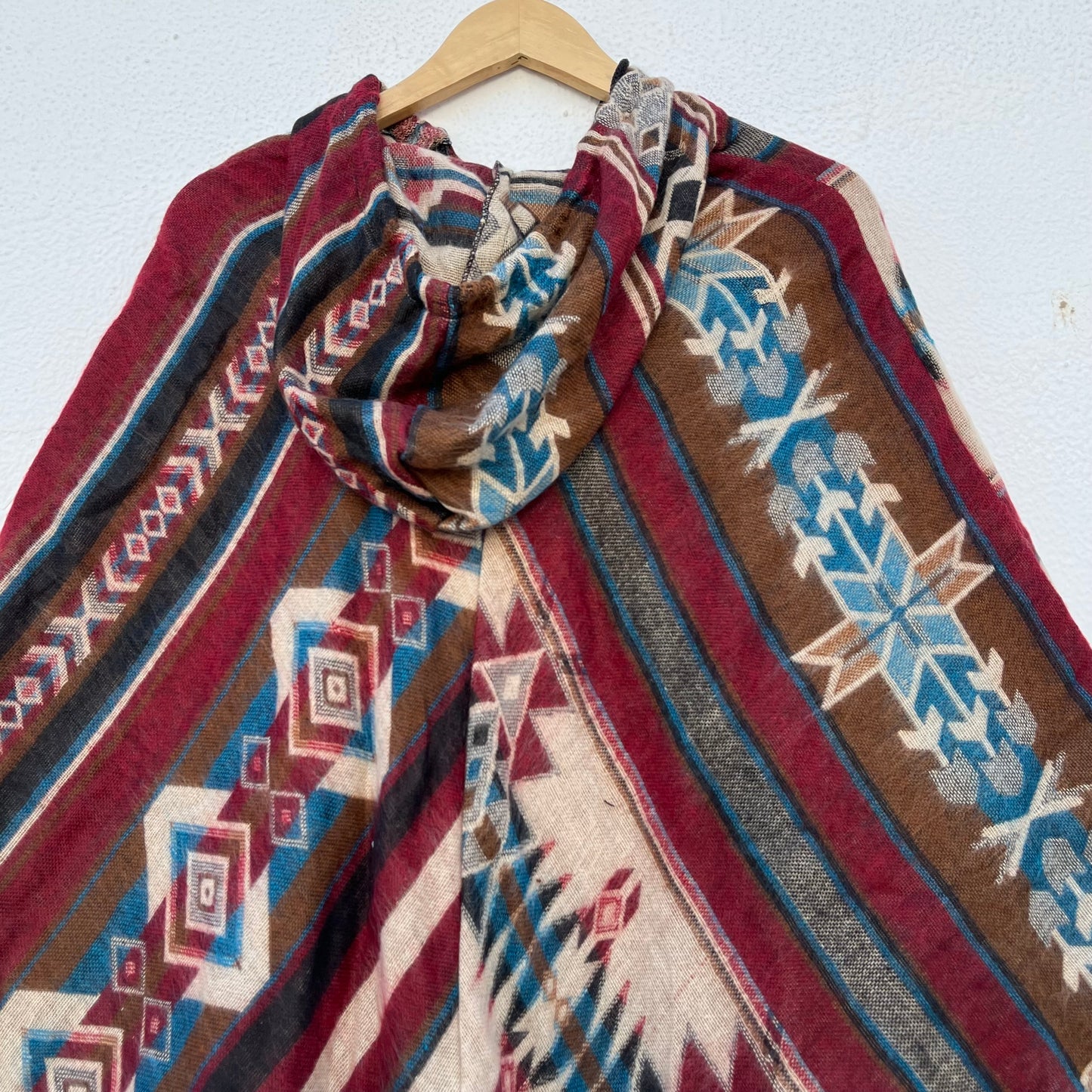 Pahadi Printed Poncho With Hood