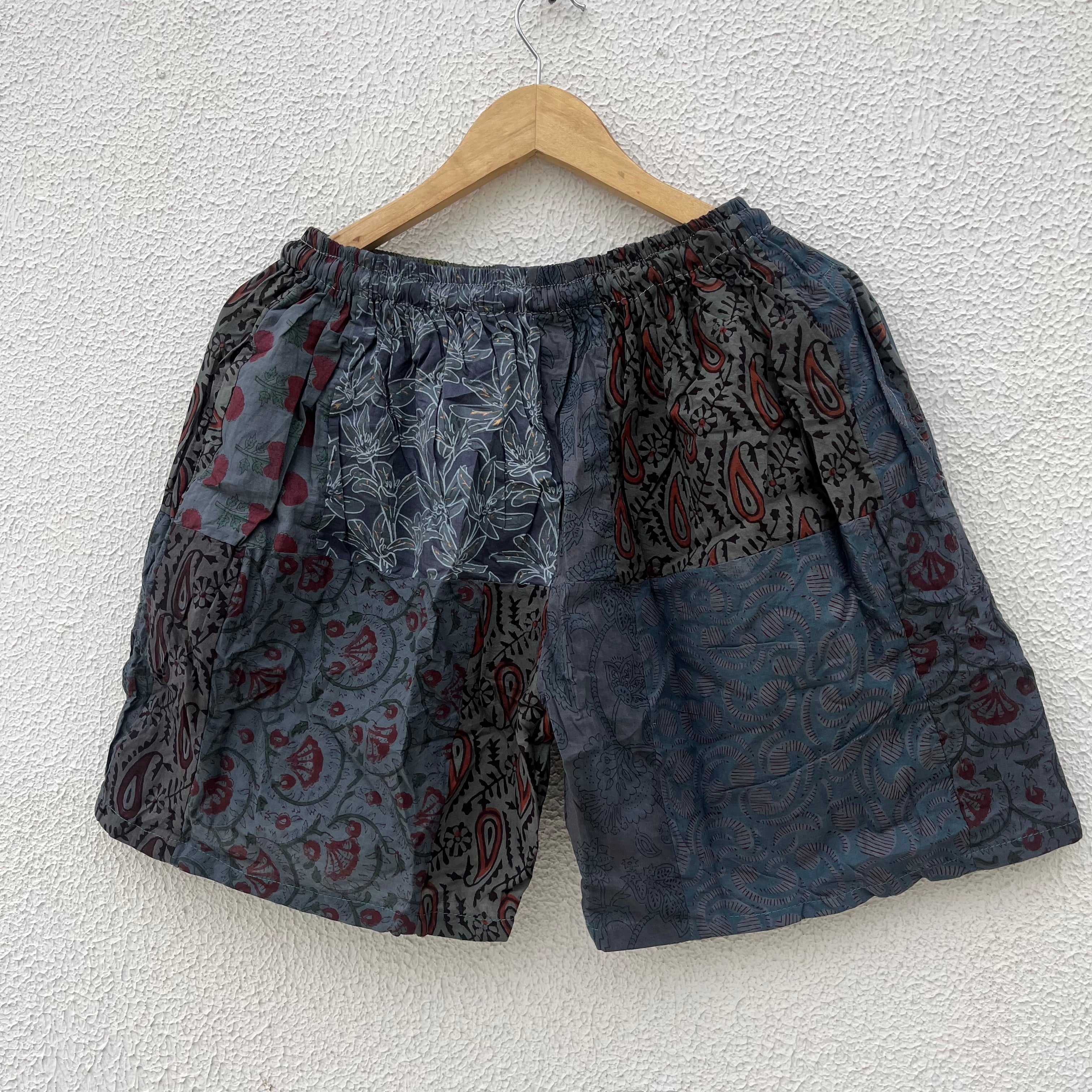 Patchwork Shorts - Grey