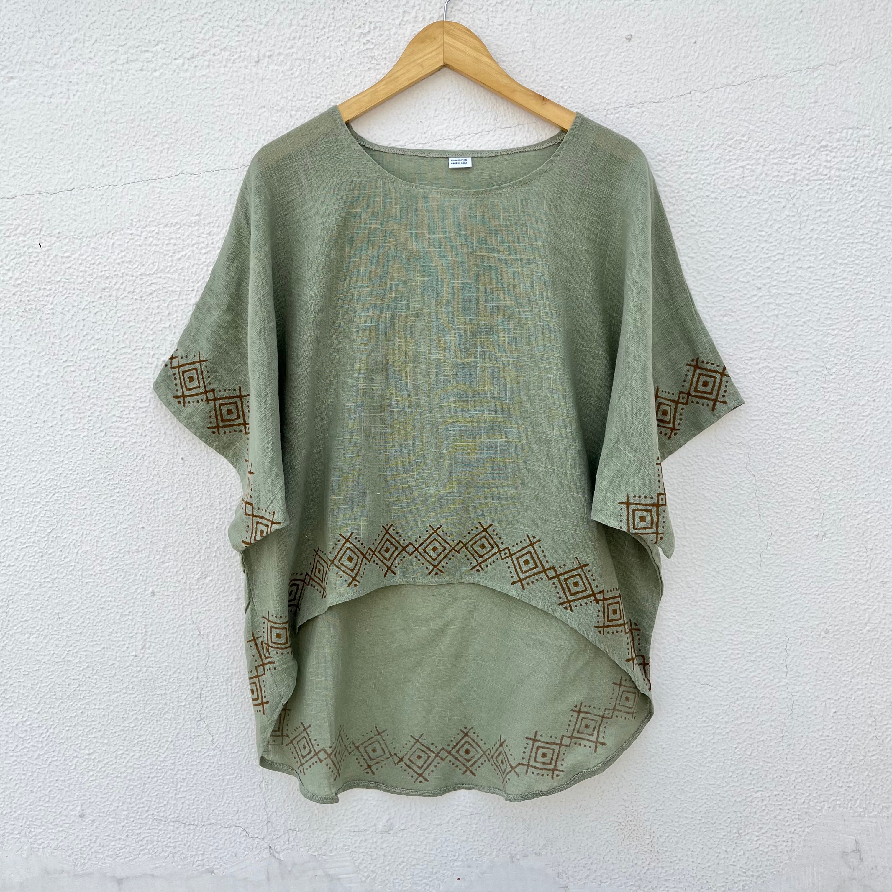 Aawara Cotton Top- Sage Green