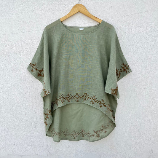Aawara Cotton Top- Sage Green
