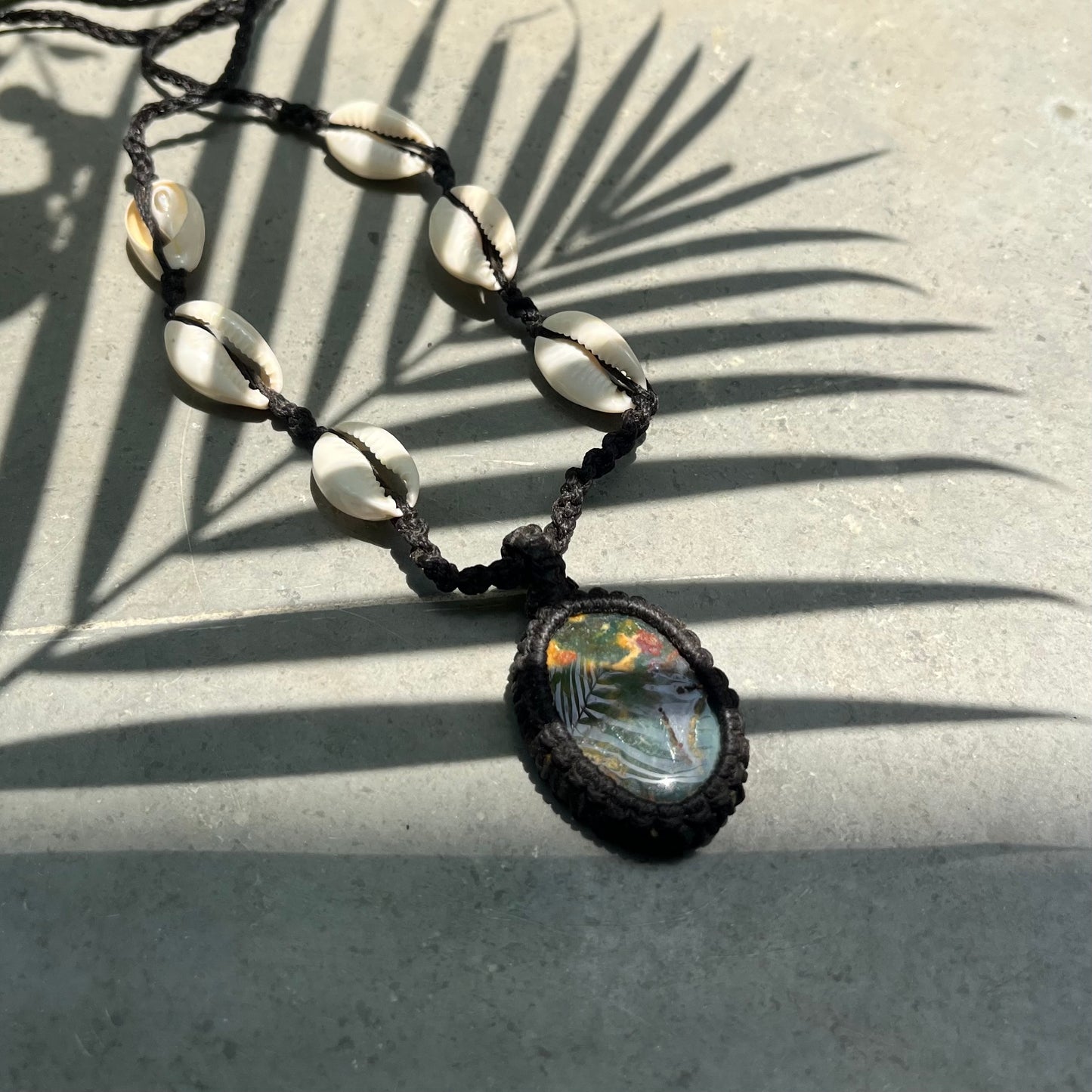 Bohemian Gemstone shell Necklace
