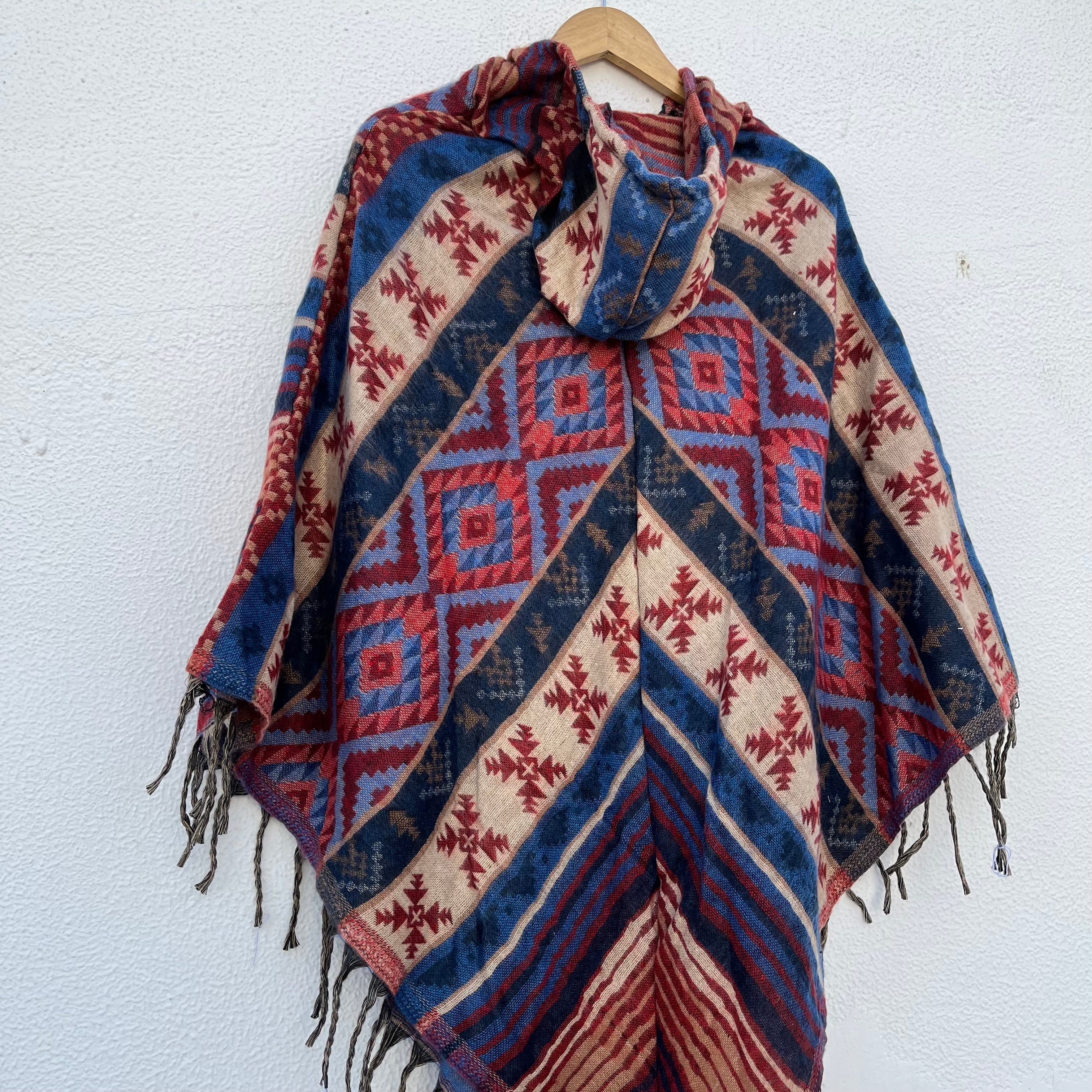 Pahadi Printed Poncho With Hood