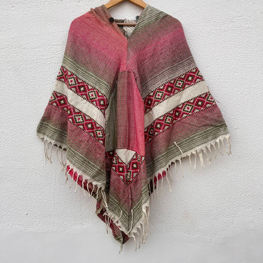 Pahadi Printed Poncho With Hood