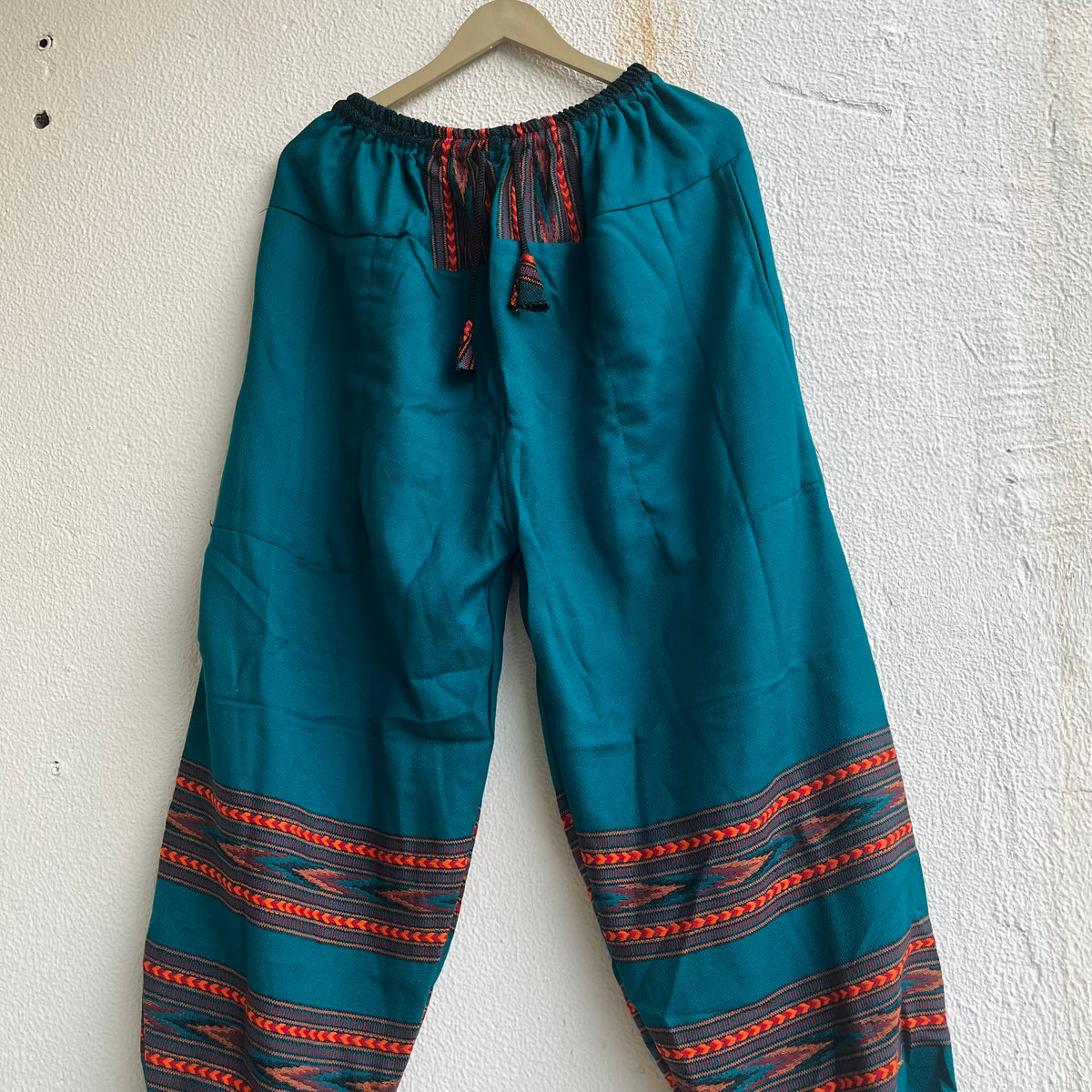 Woollen Kullu 3 Patti Pants- Firozi