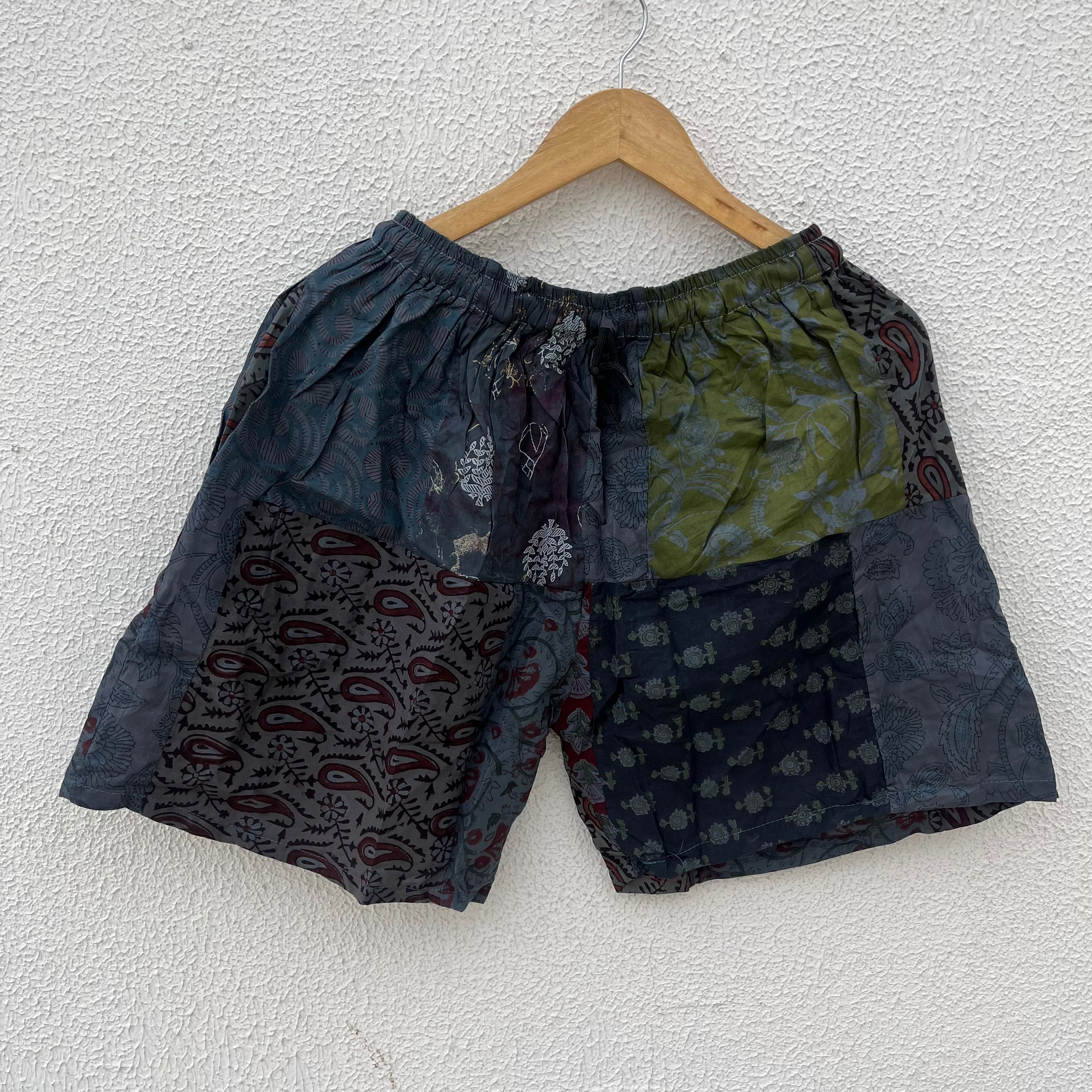 Patchwork Shorts - Grey