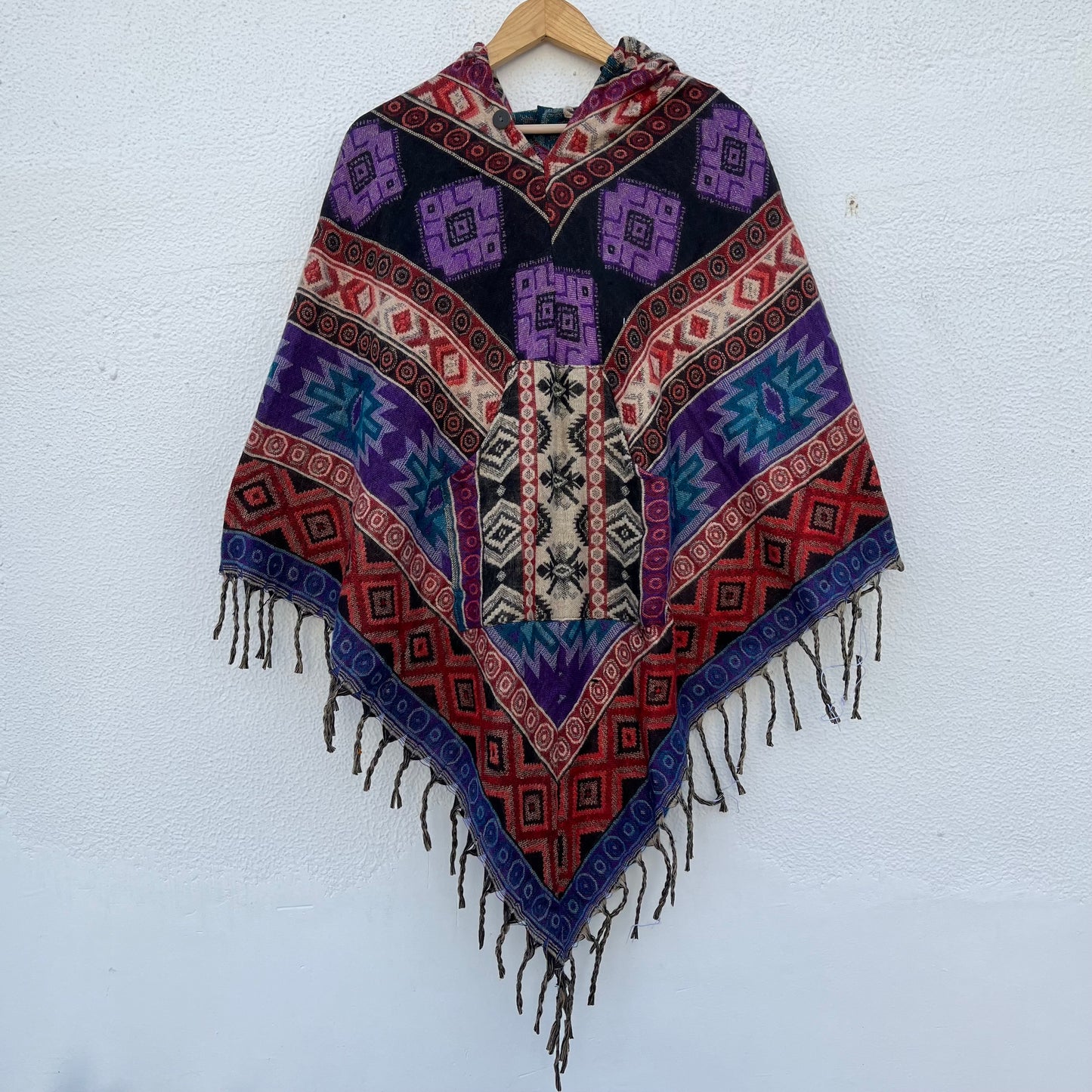 Pahadi Printed Poncho With Hood