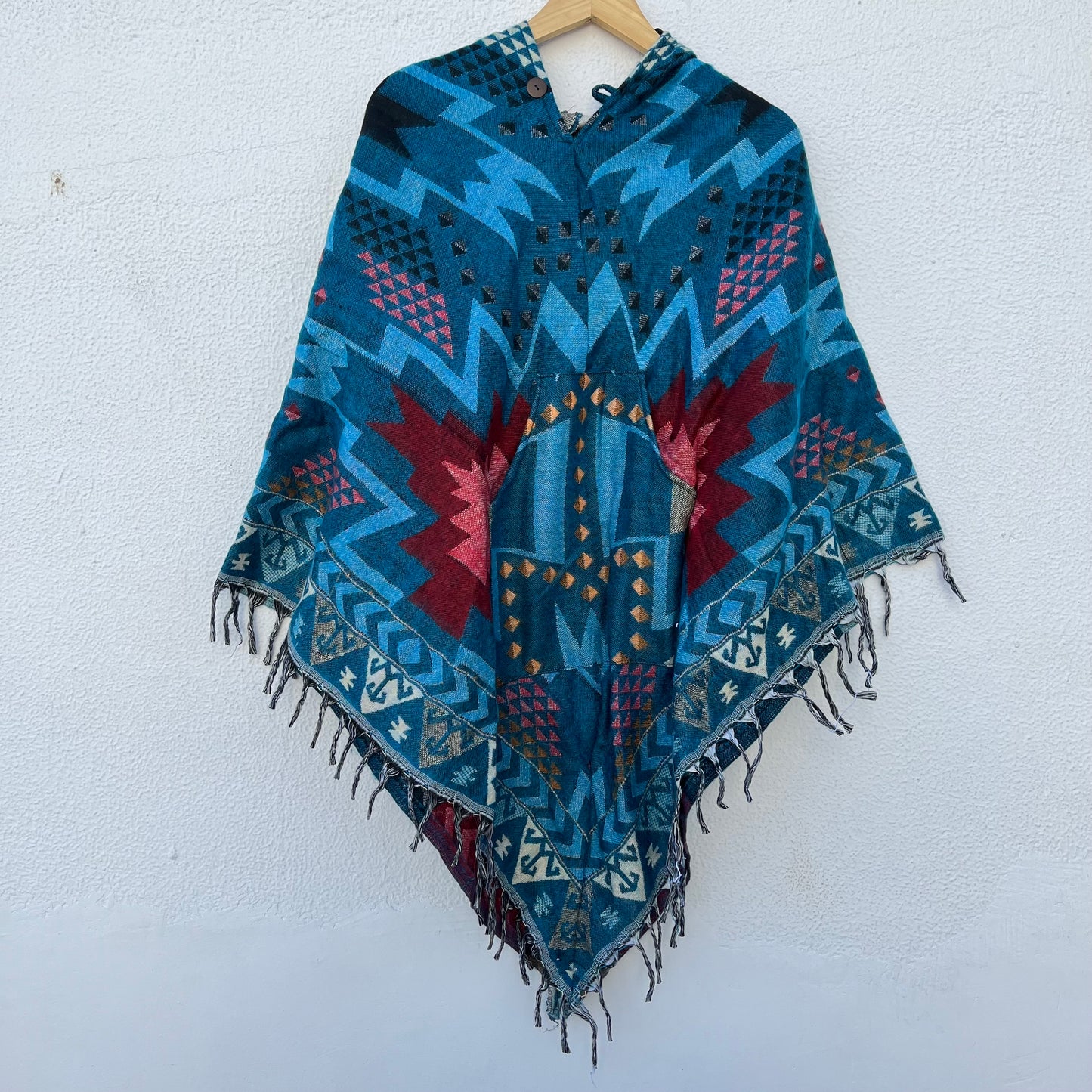 Pahadi Printed Poncho With Hood