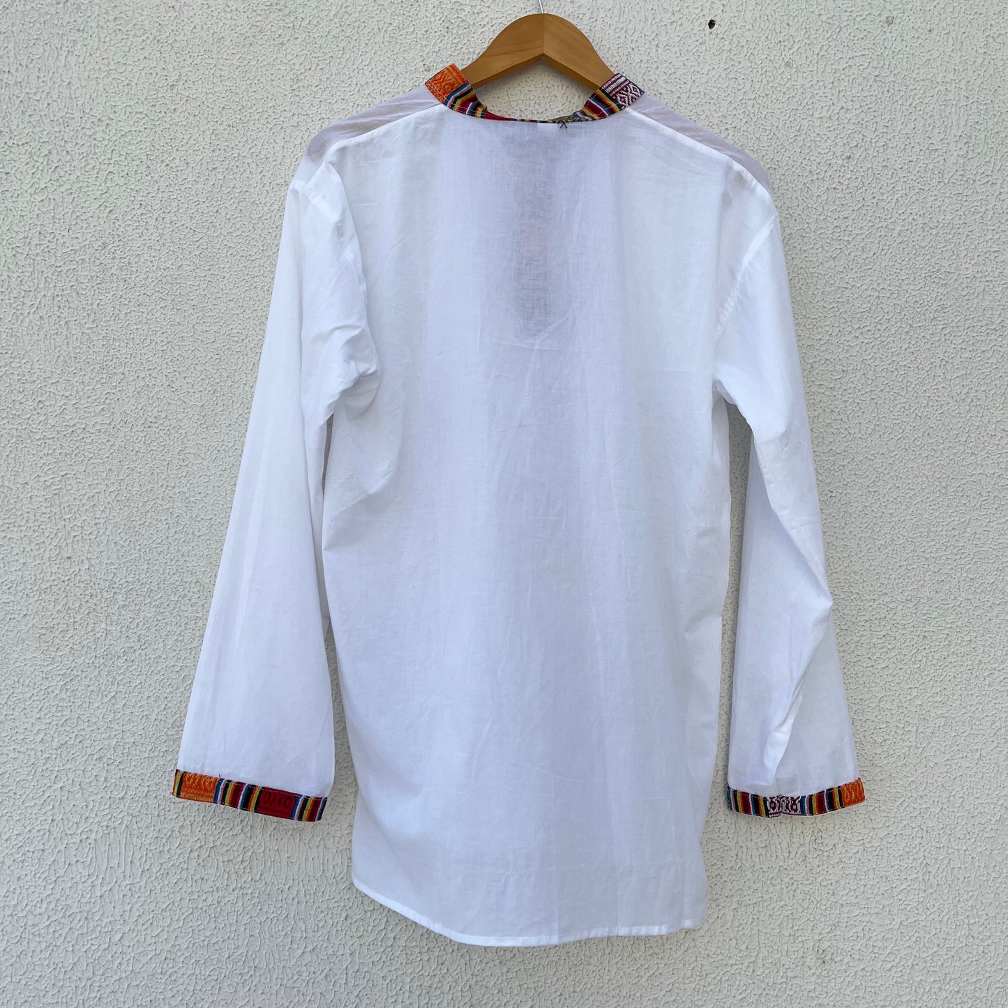 7 Chakra Kurta - White (Mulicolour Chakra)