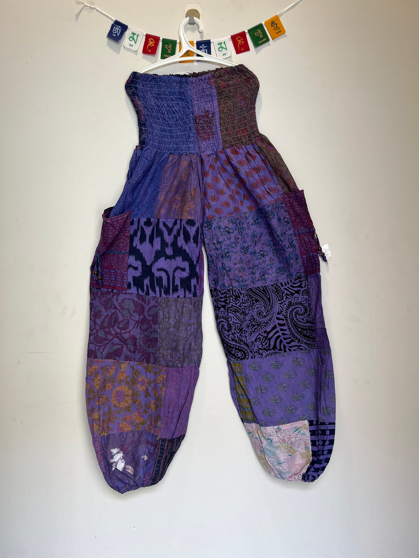 Patchwork Pants - Kansai Pattern (Purple)