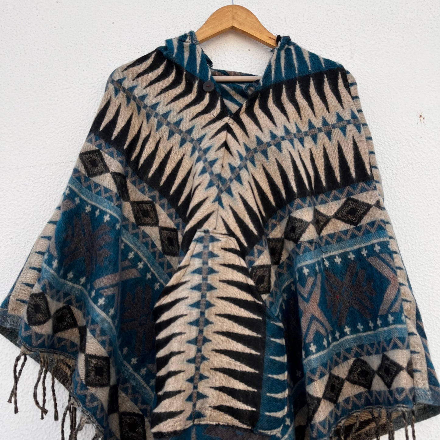 Pahadi Printed Poncho With Hood