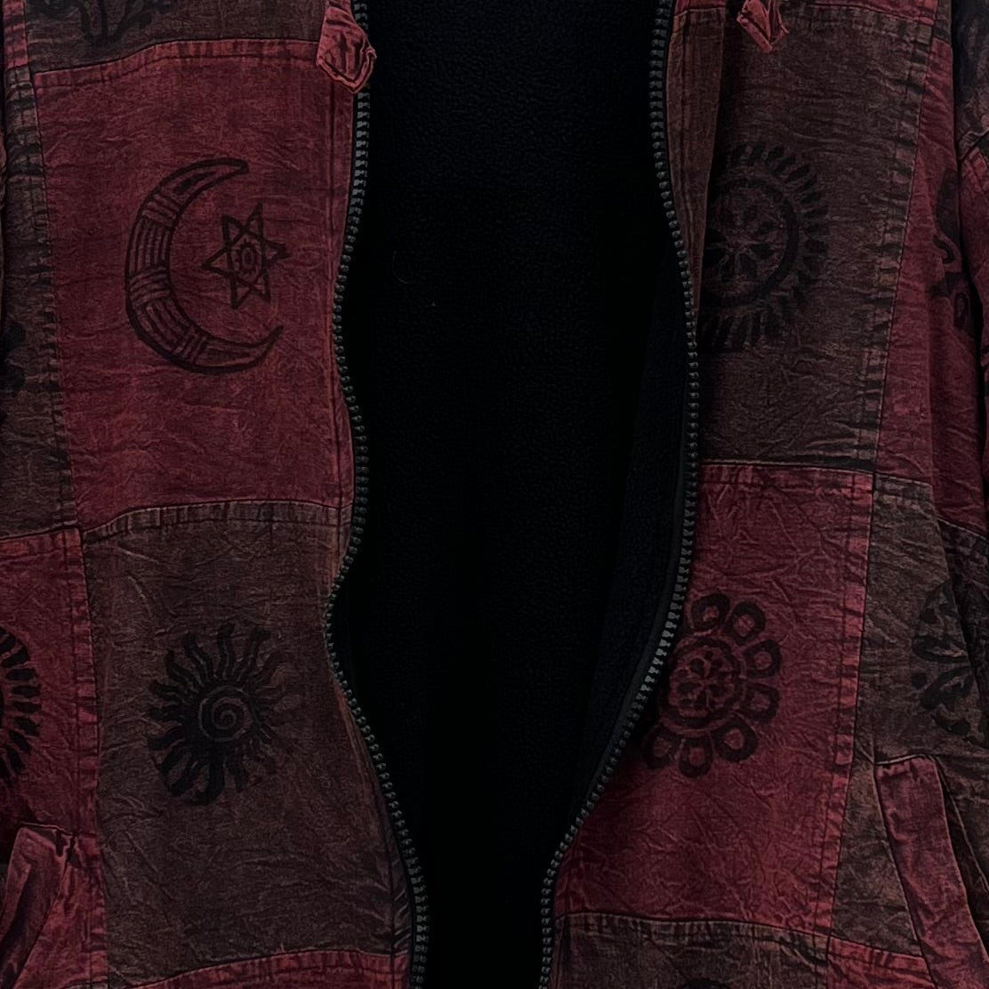 Pahadi Nepali Jacket - Vintage Wine
