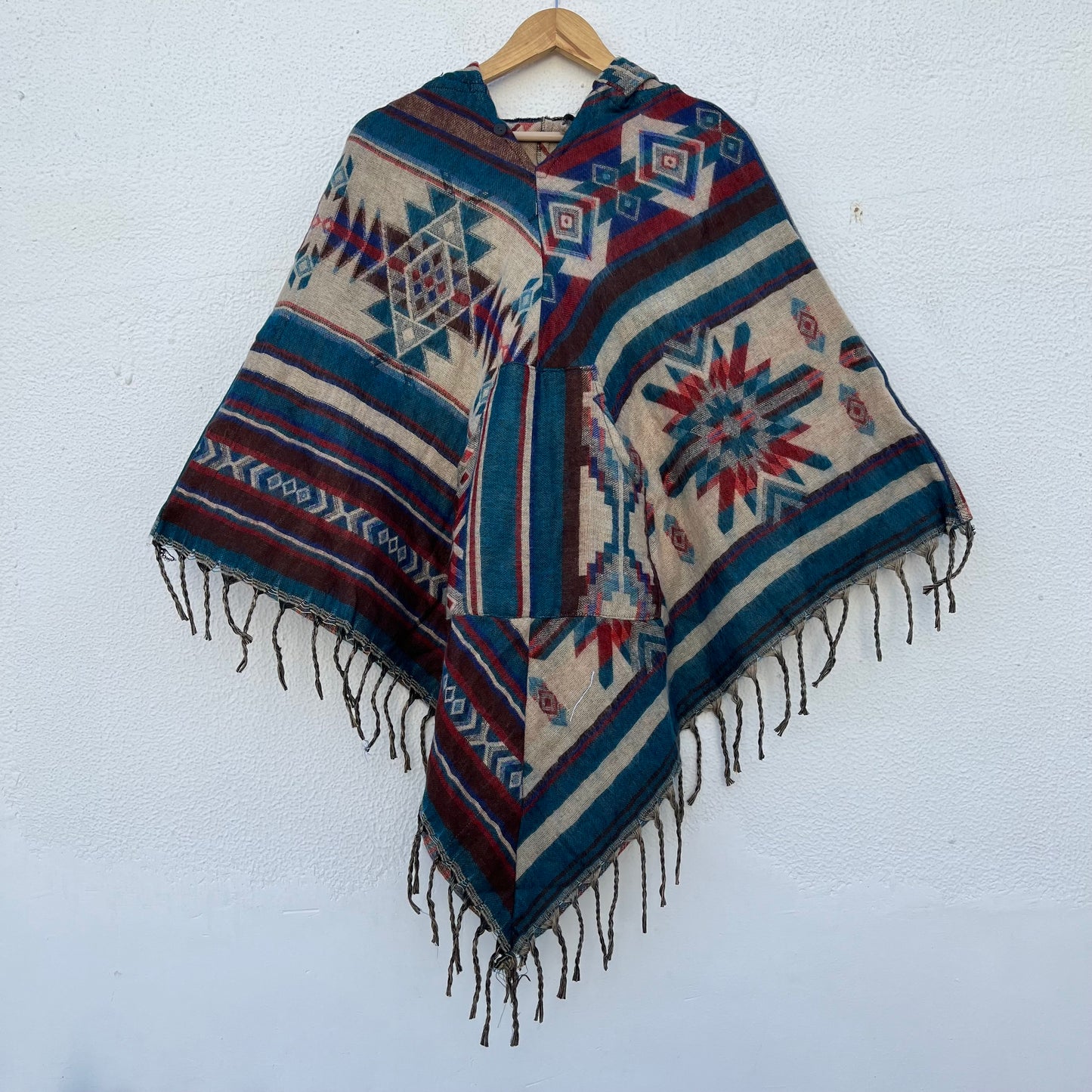 Pahadi Printed Poncho With Hood