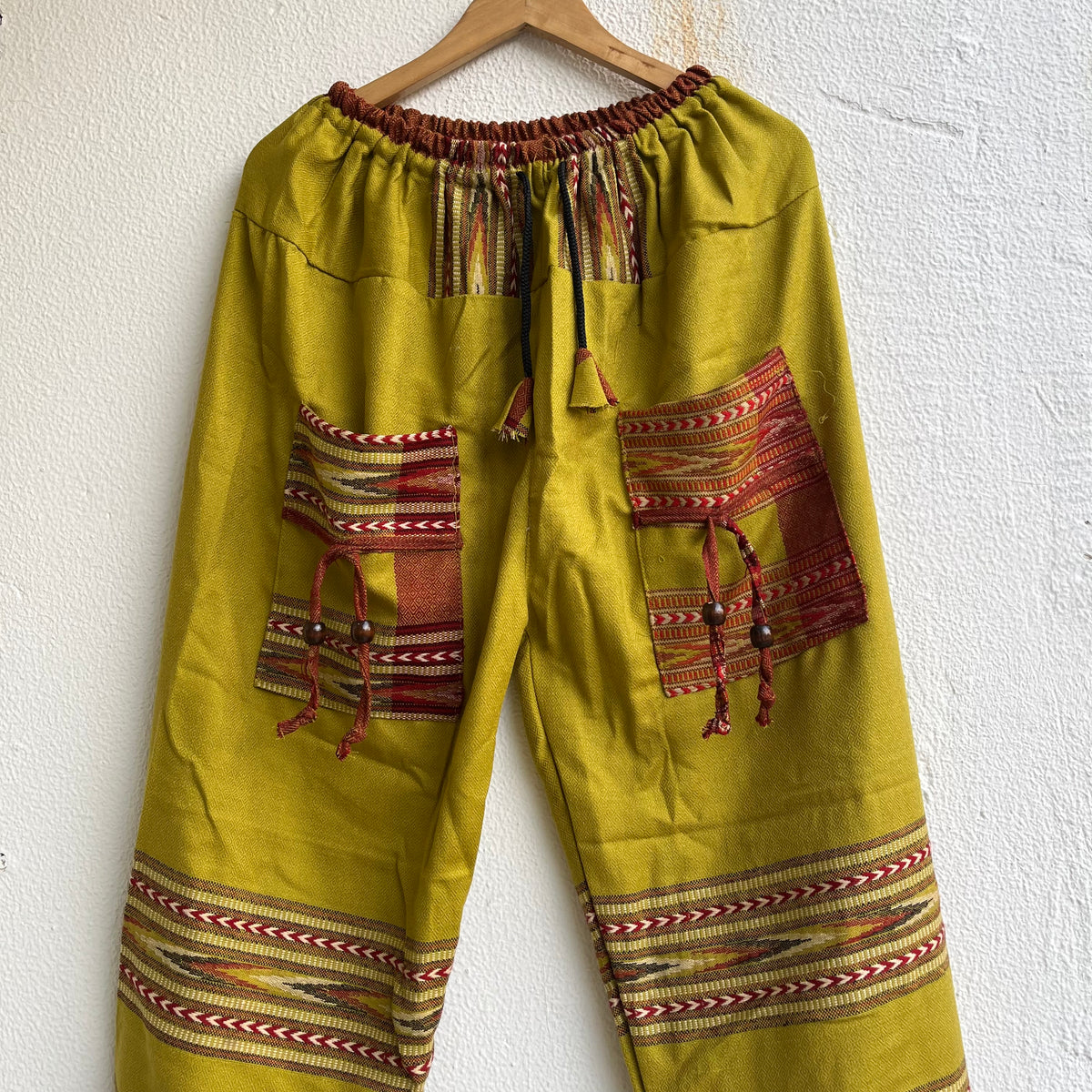 Woollen Kullu 3 Patti Pants- Green