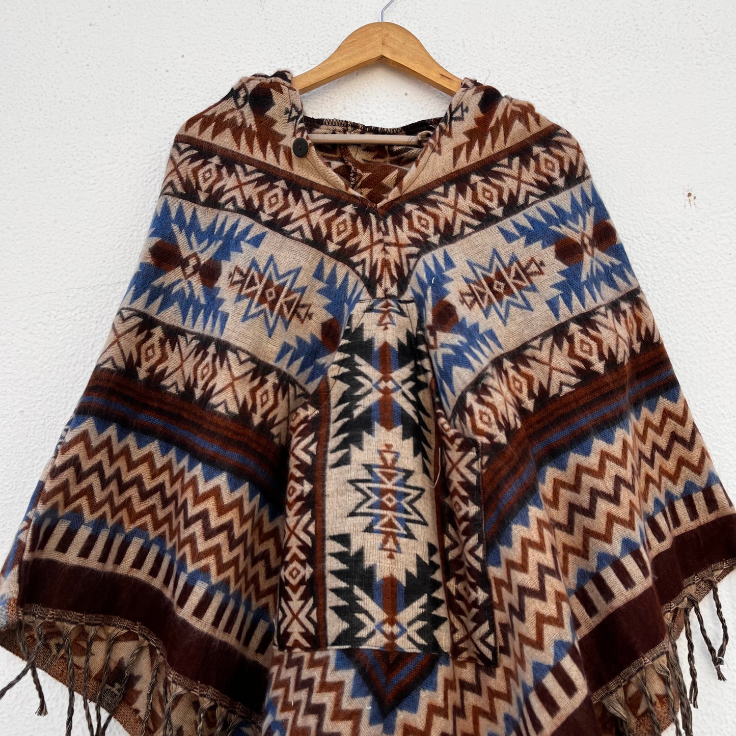 Pahadi Printed Poncho With Hood