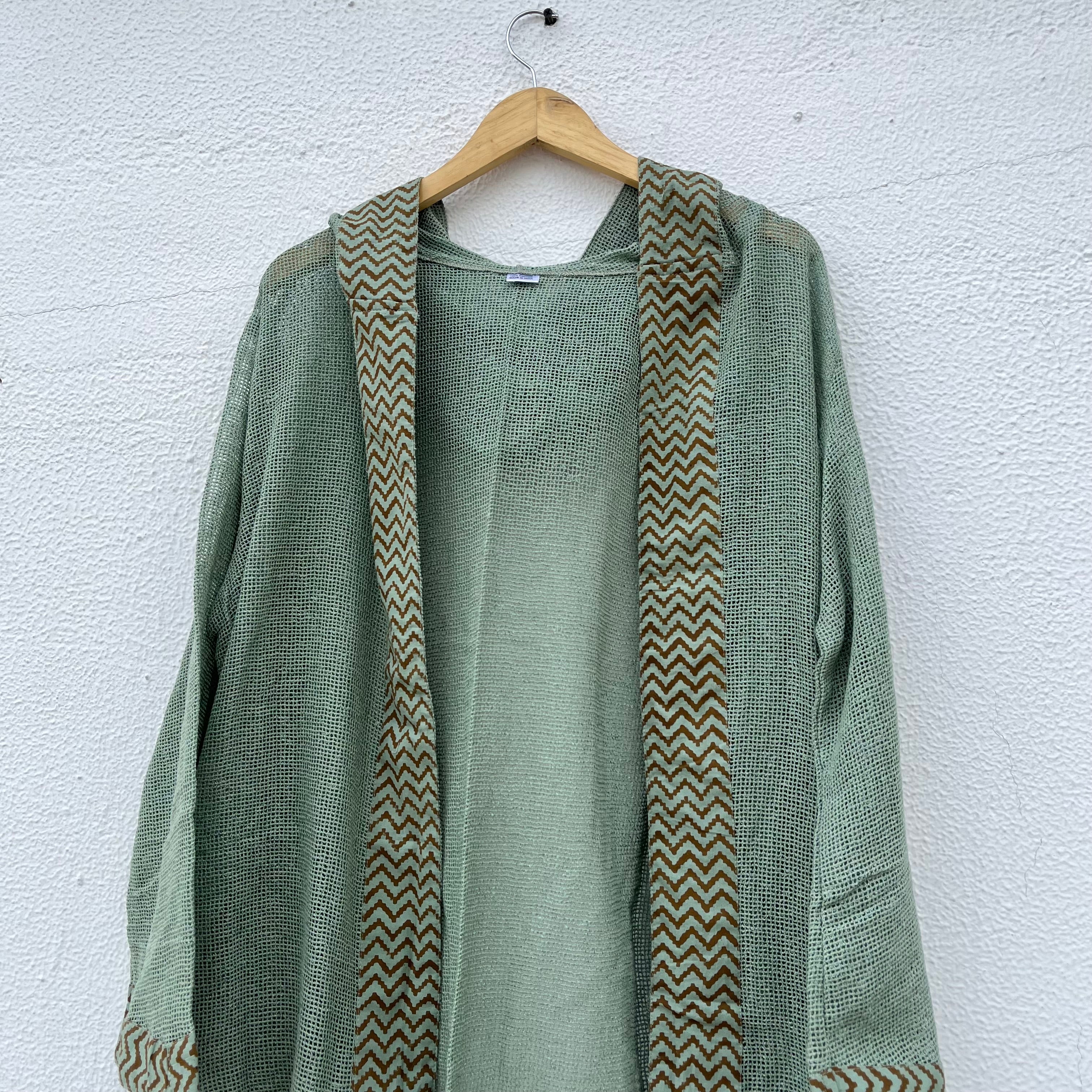 Kabira Cotton Shrug - Sage Green