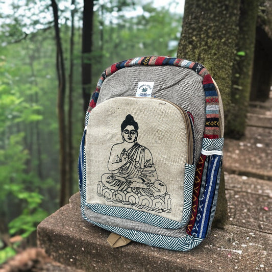 Hemp Backpack Buddha - Large