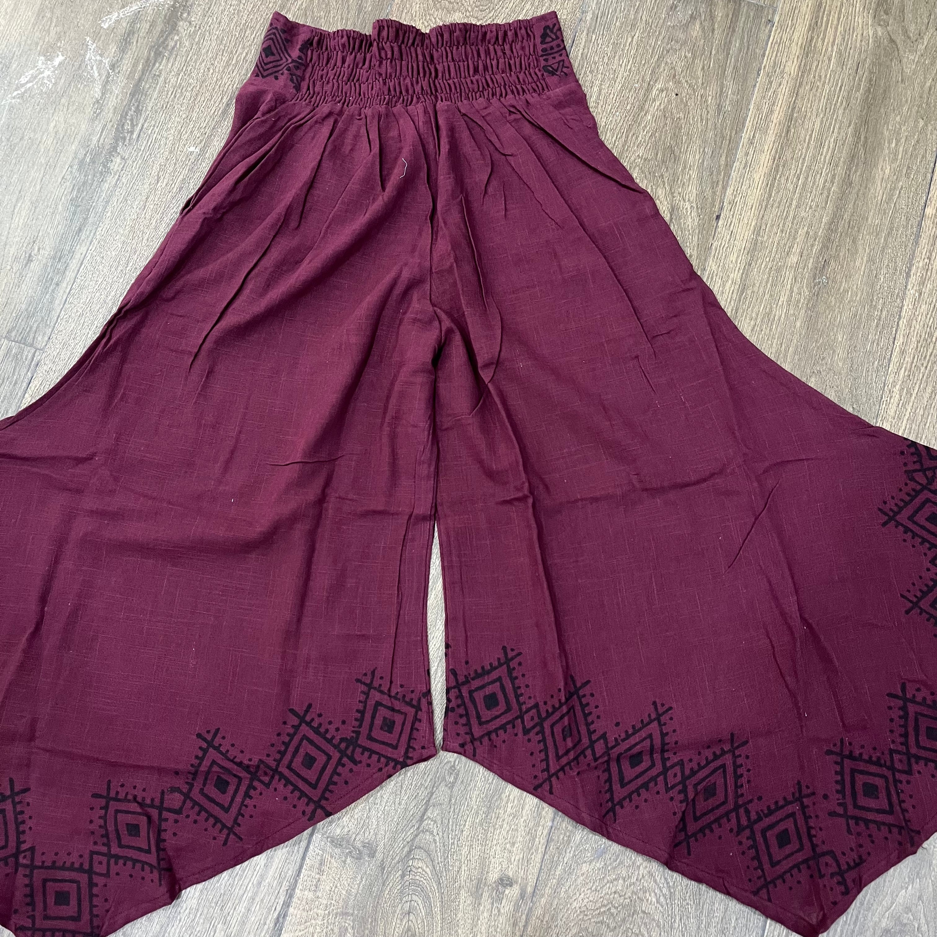 Radha Cotton Pants - Mulberry Berry