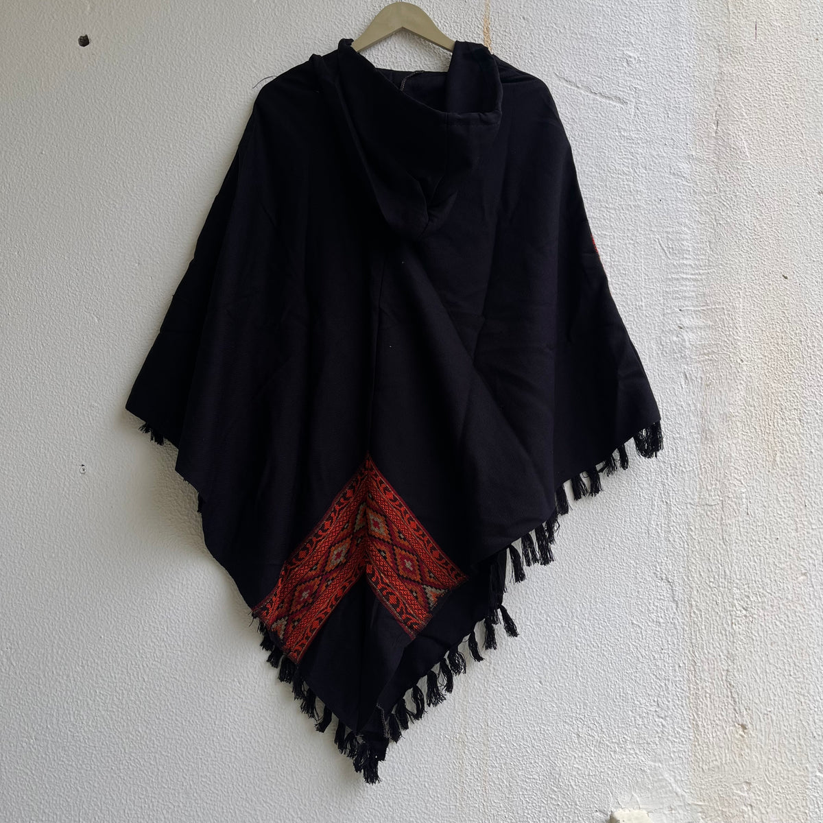 Woollen Pahadi Poncho - Night