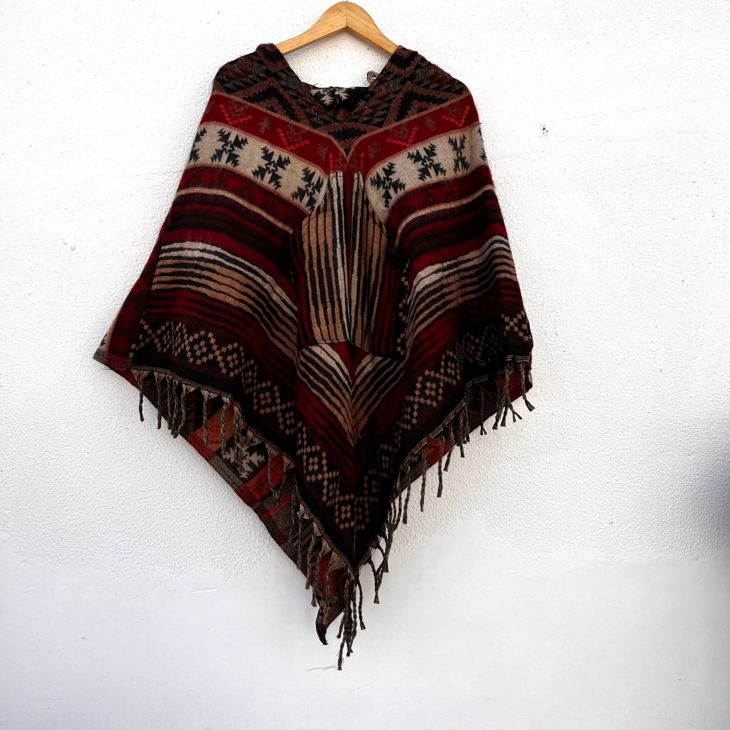 Pahadi Printed Poncho With Hood